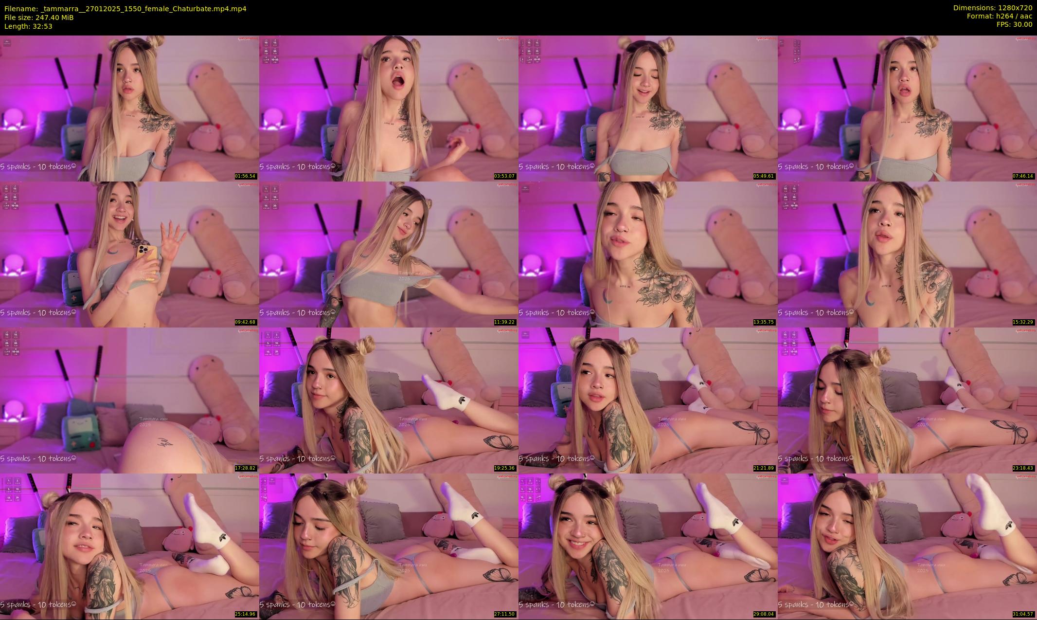 _tammarra_ — 33 minute Chaturbate female cam show recording, 720p, Jan 27, 2025