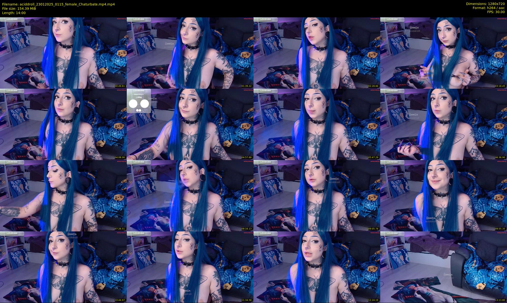 aciddroll — 14 minute Chaturbate female cam show recording, 720p, Jan 23, 2025