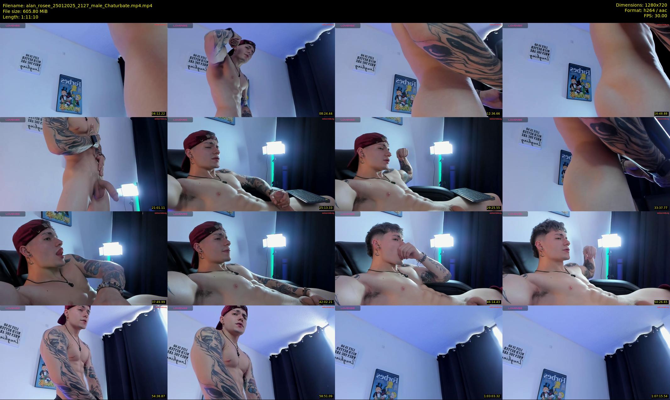 alan_rosee — 72 minute Chaturbate male cam show recording, 720p, Jan 25, 2025