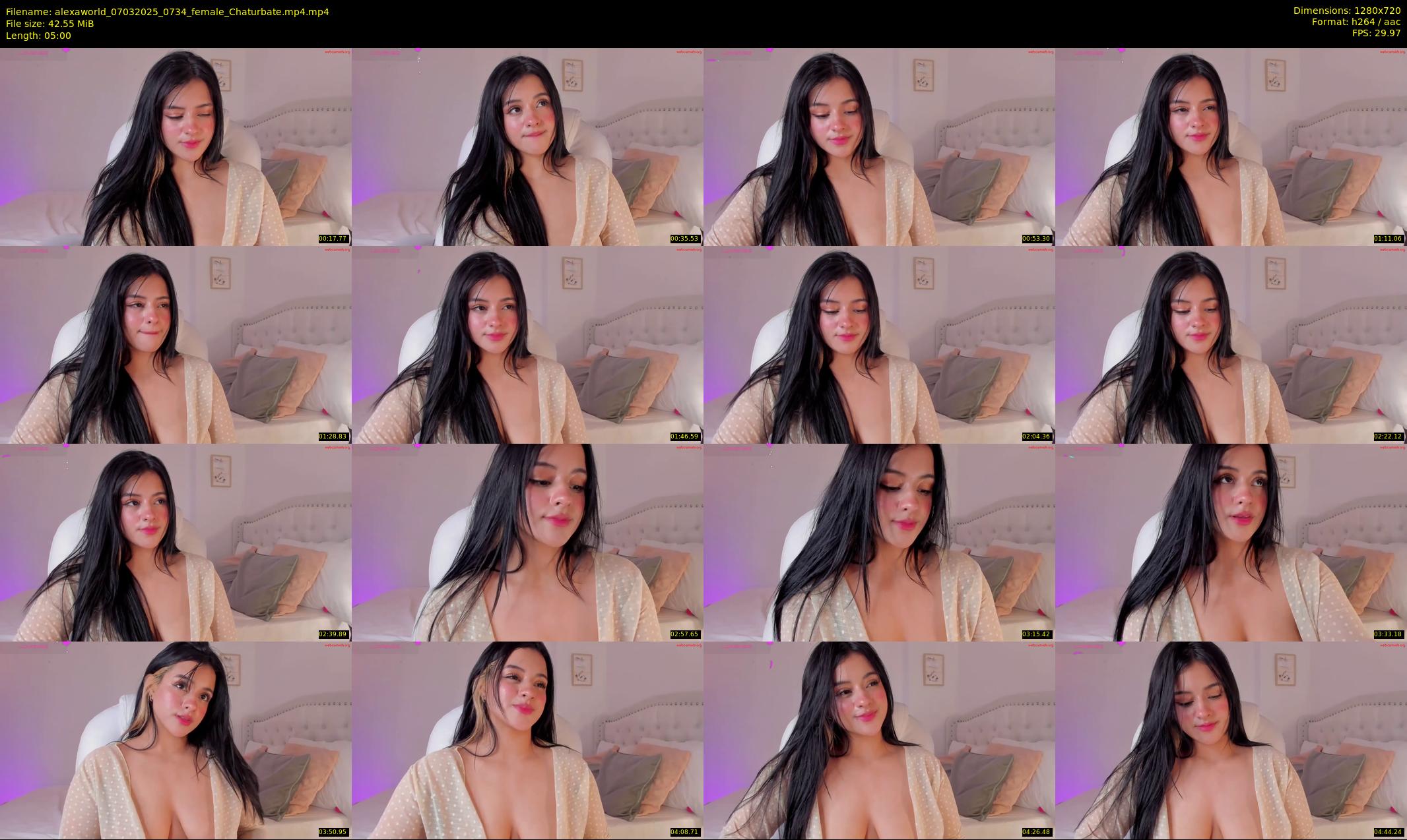 alexaworld — 5 minute Chaturbate female cam show recording, 720p, Mar 7, 2025