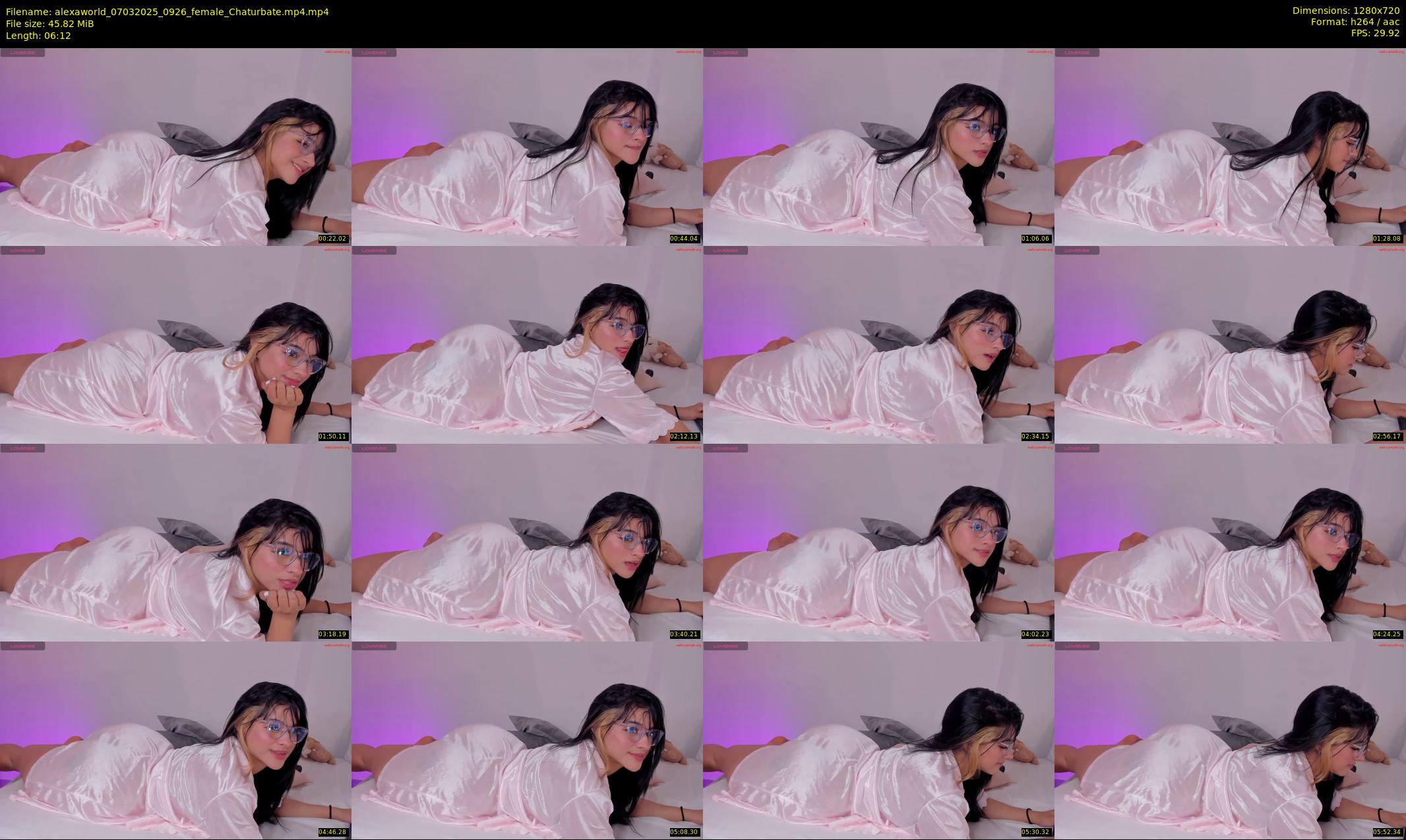 alexaworld — 7 minute Chaturbate female cam show recording, 720p, Mar 7, 2025