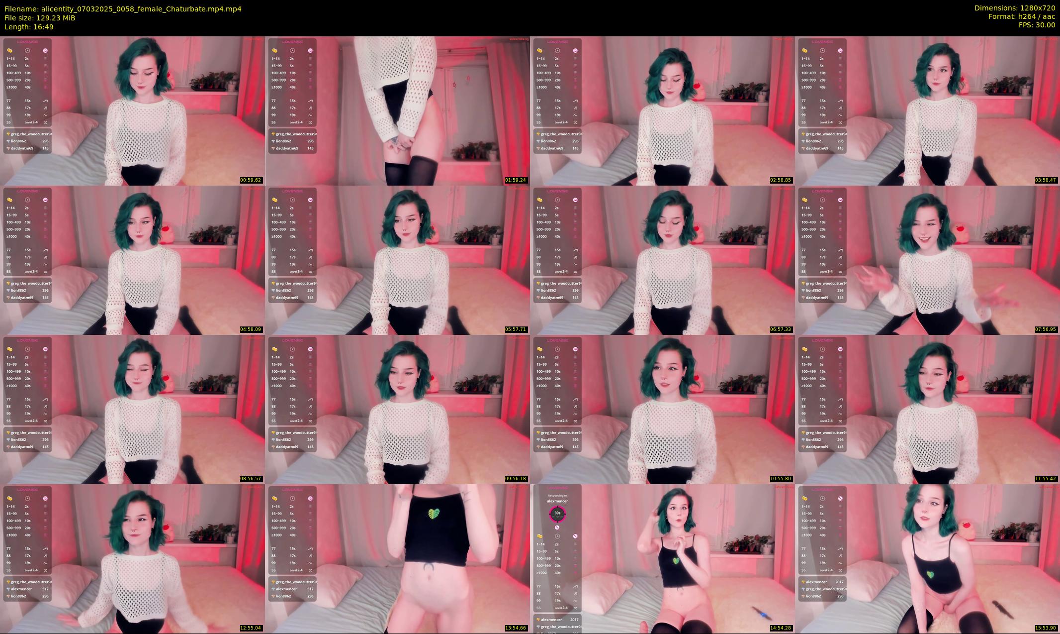 alicentity — 17 minute Chaturbate female cam show recording, 720p, Mar 7, 2025