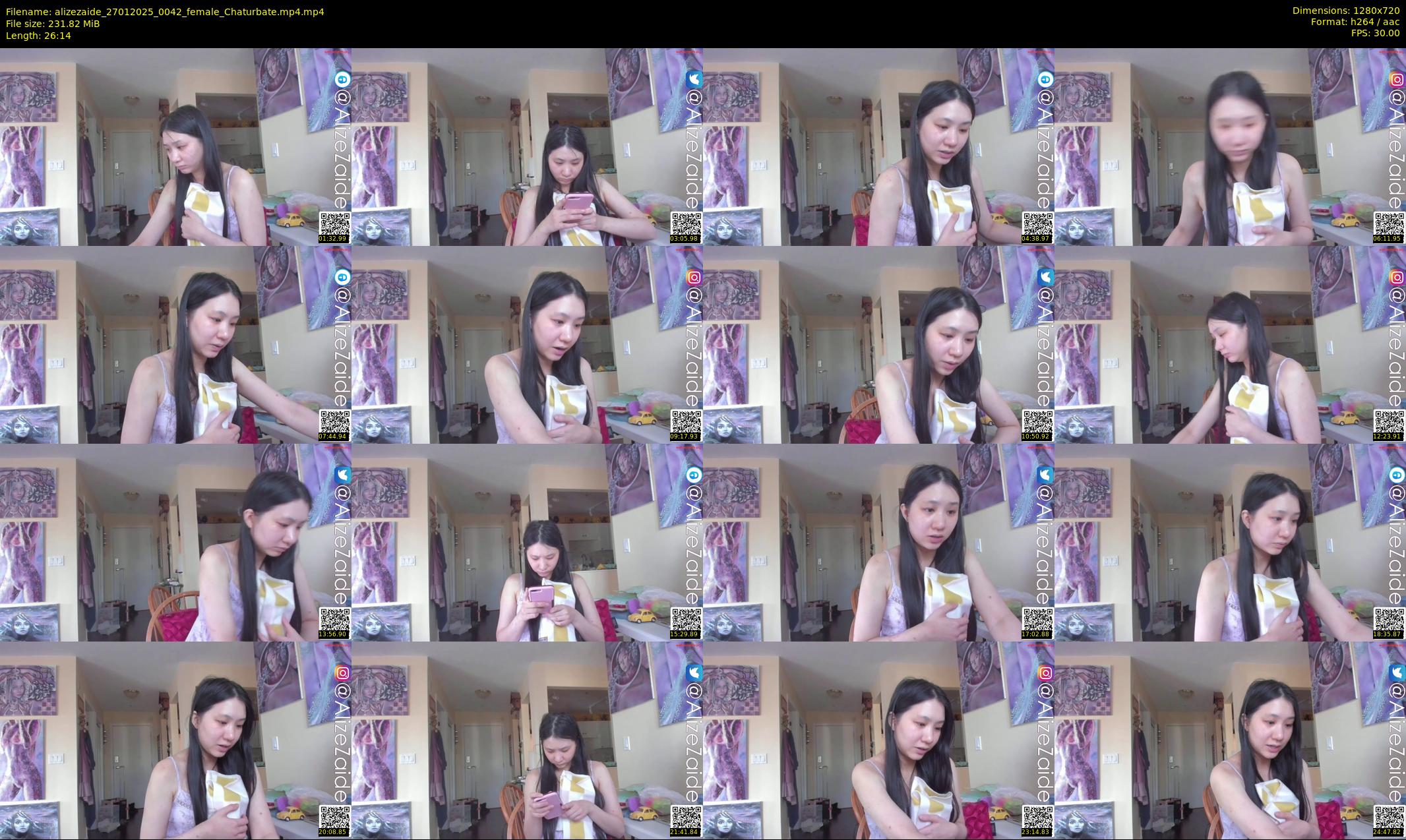 alizezaide — 27 minute Chaturbate female cam show recording, 720p, Jan 27, 2025