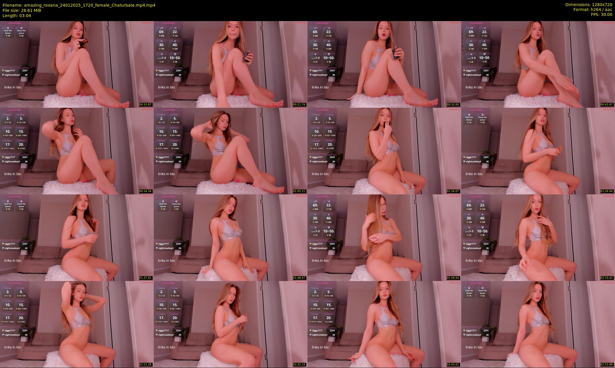 amazing_roxana — 4 minute Chaturbate female cam show recording, 720p, Jan 24, 2025