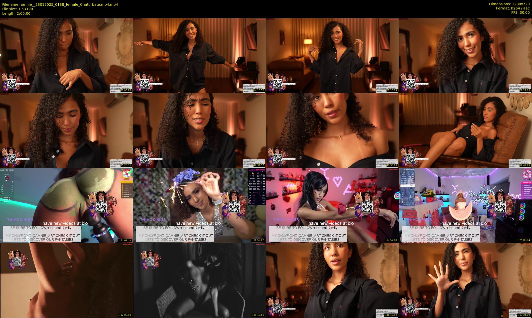 amnie_ — 120 minute Chaturbate female cam show recording, 720p, Jan 23, 2025