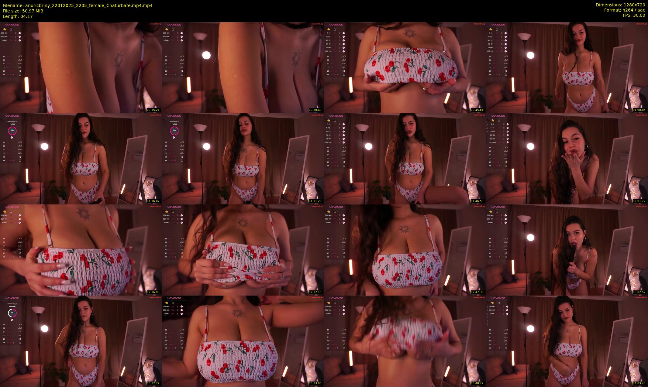 anuricbriny — 5 minute Chaturbate female cam show recording, 720p, Jan 22, 2025