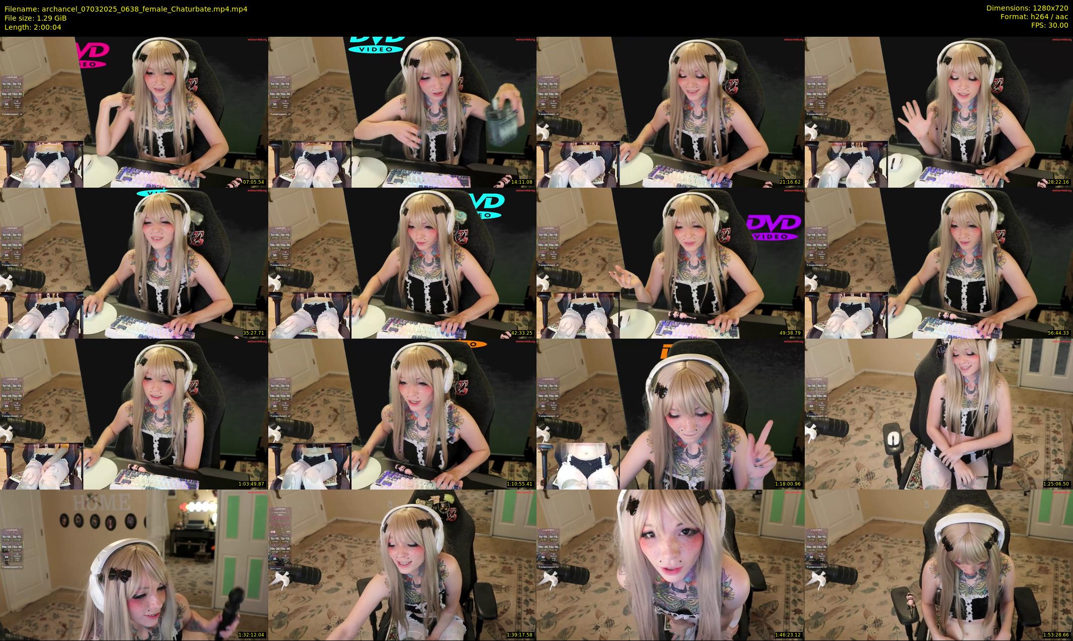 archancel — 121 minute Chaturbate female cam show recording, 720p, Mar 7, 2025