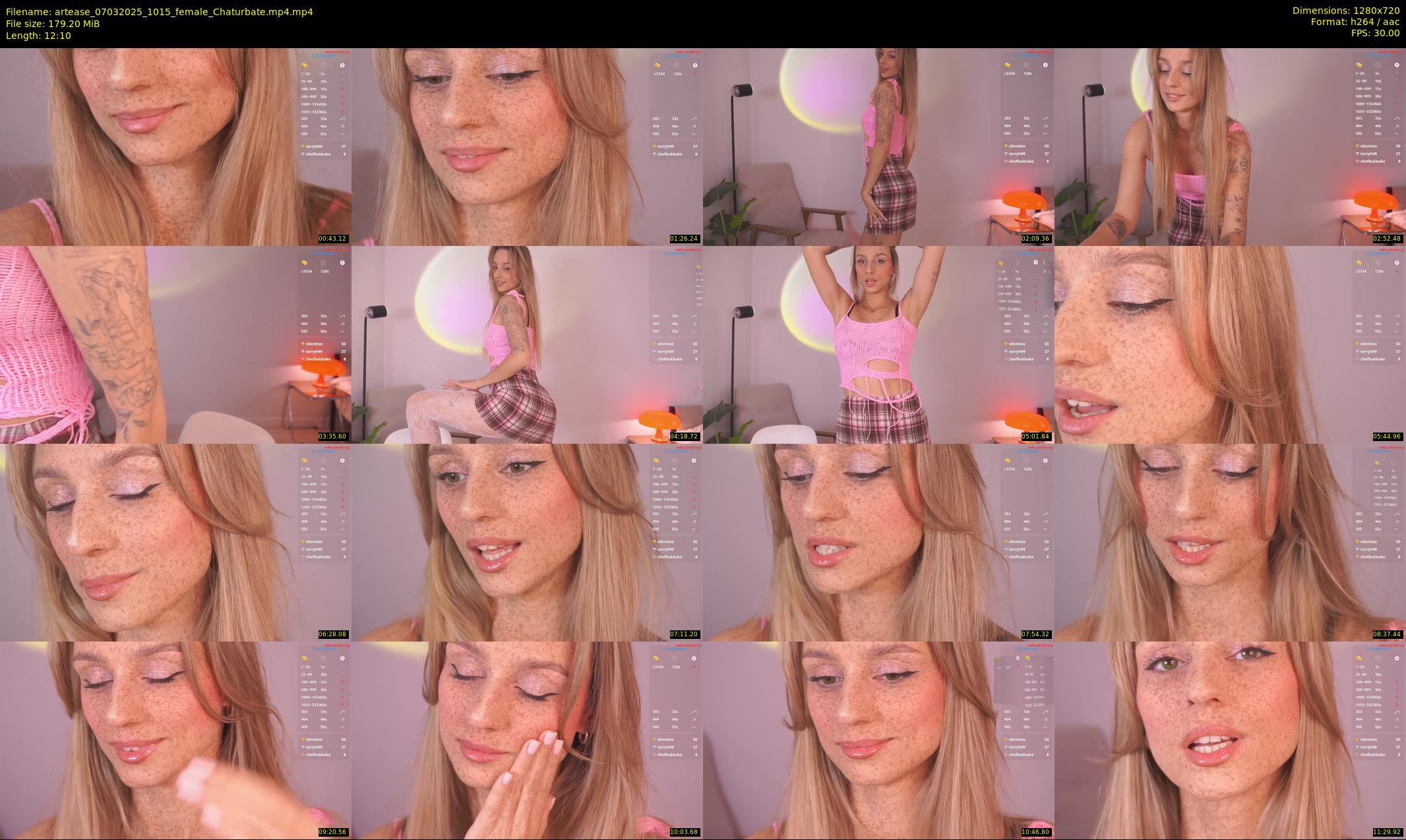 artease — 13 minute Chaturbate female cam show recording, 720p, Mar 7, 2025