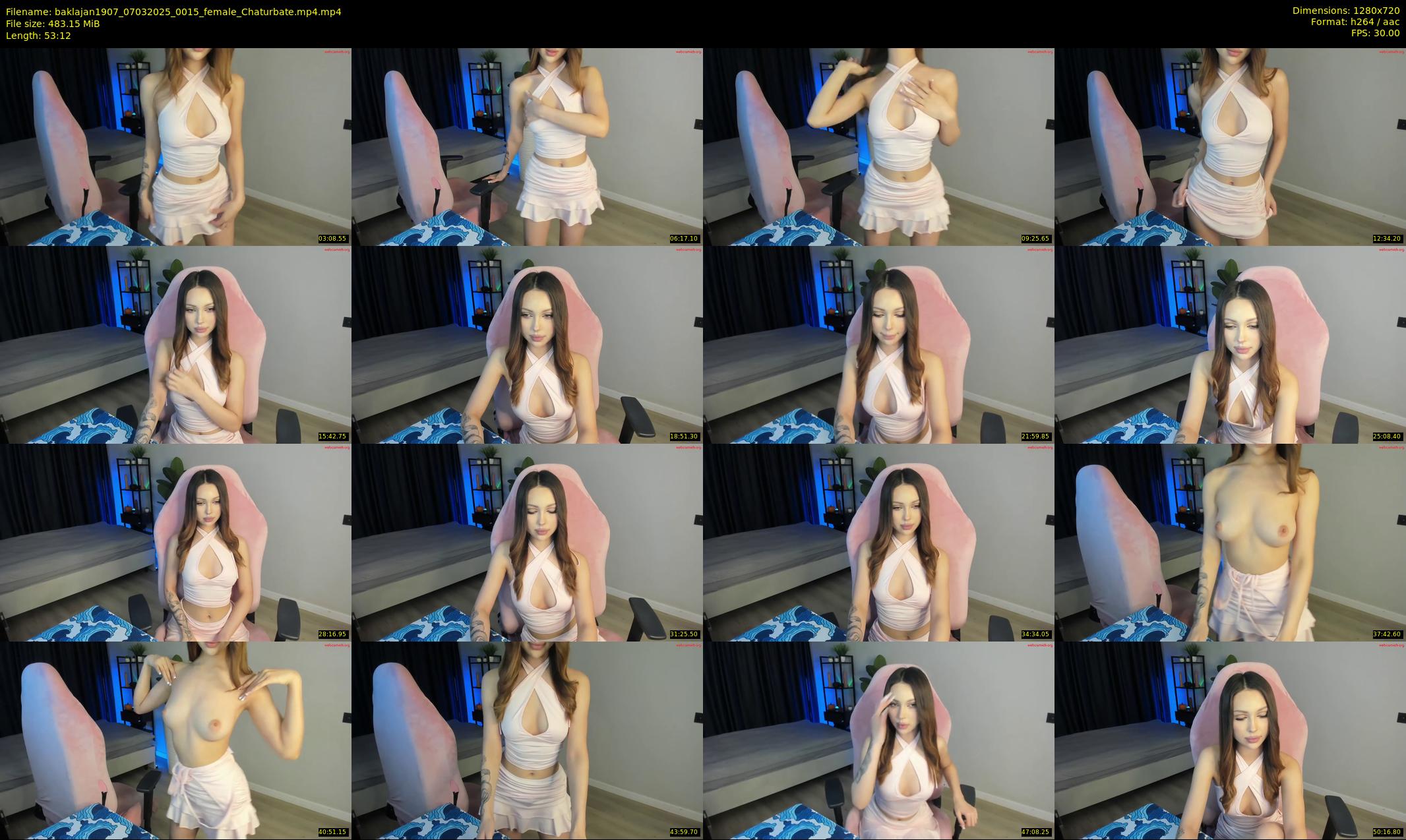 baklajan1907 — 54 minute Chaturbate female cam show recording, 720p, Mar 7, 2025