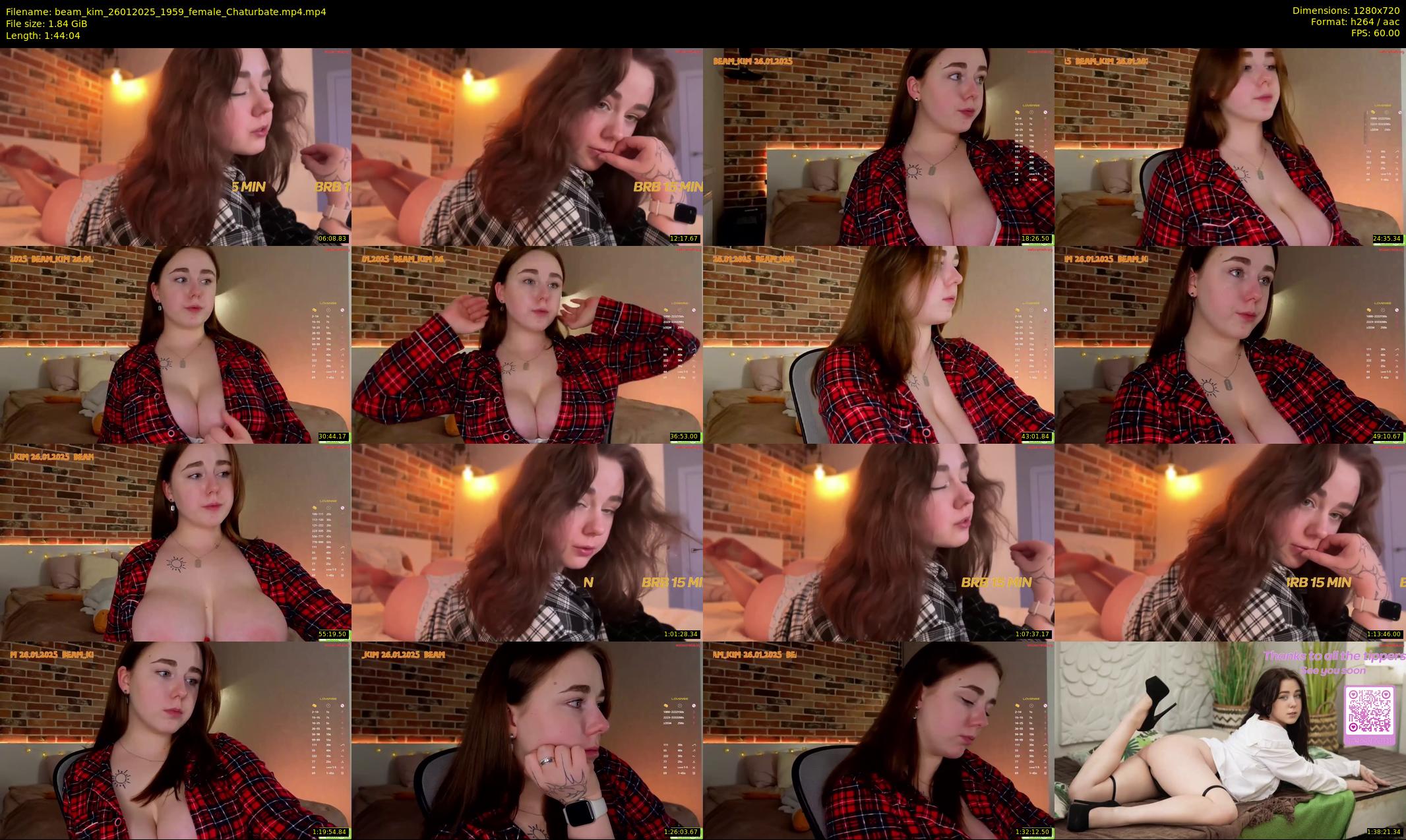 beam_kim — 105 minute Chaturbate female cam show recording, 720p, Jan 26, 2025