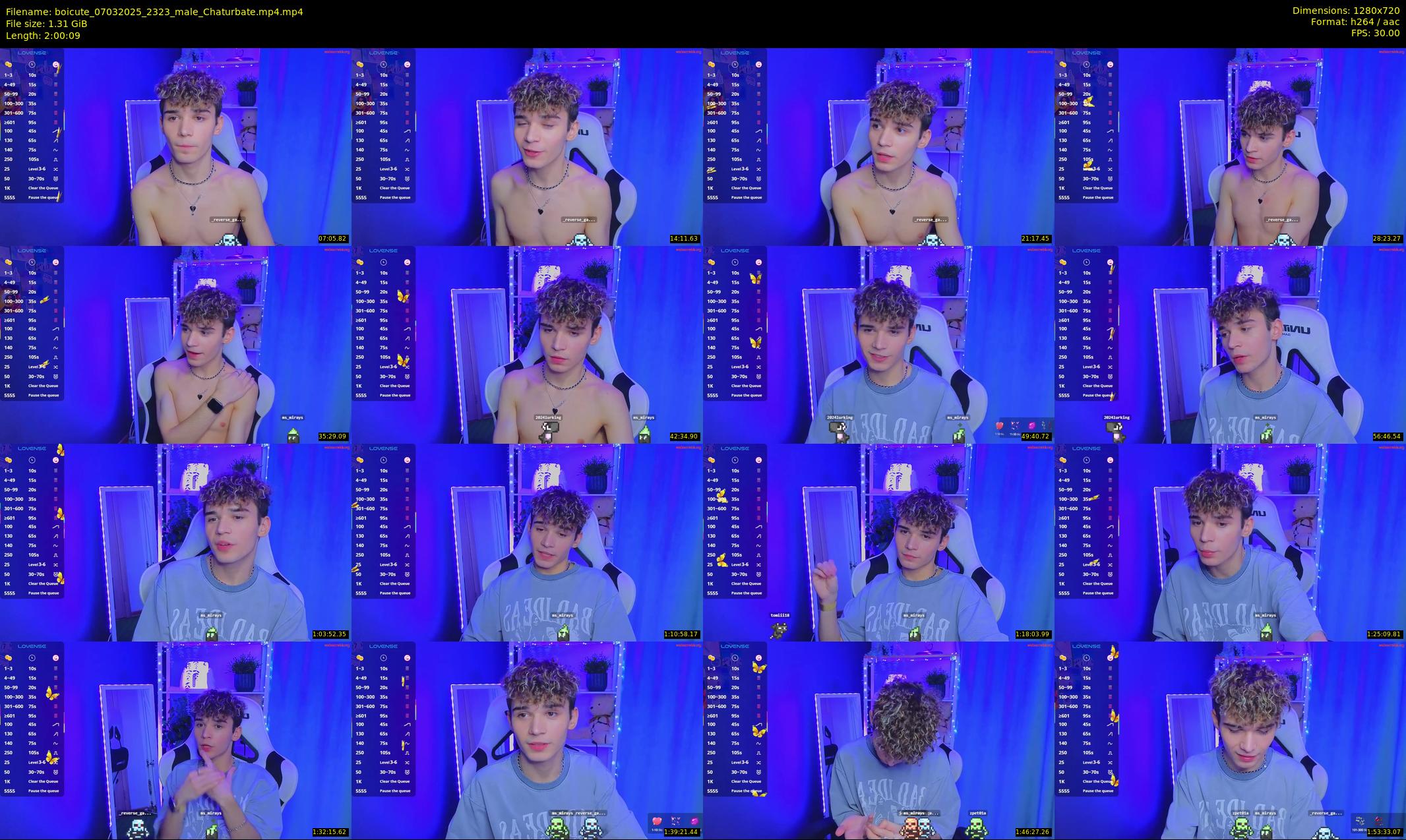 boicute — 121 minute Chaturbate male cam show recording, 720p, Mar 7, 2025