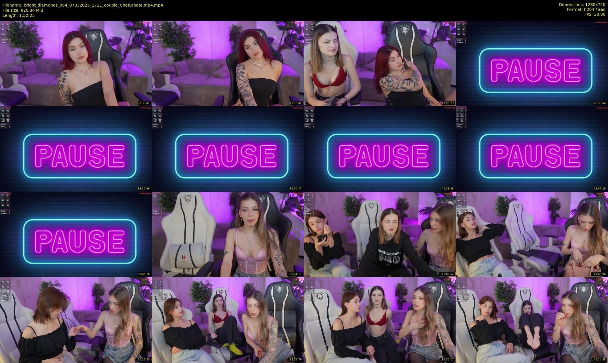 bright_diamonds_054 — 113 minute Chaturbate couple cam show recording, 720p, Mar 7, 2025