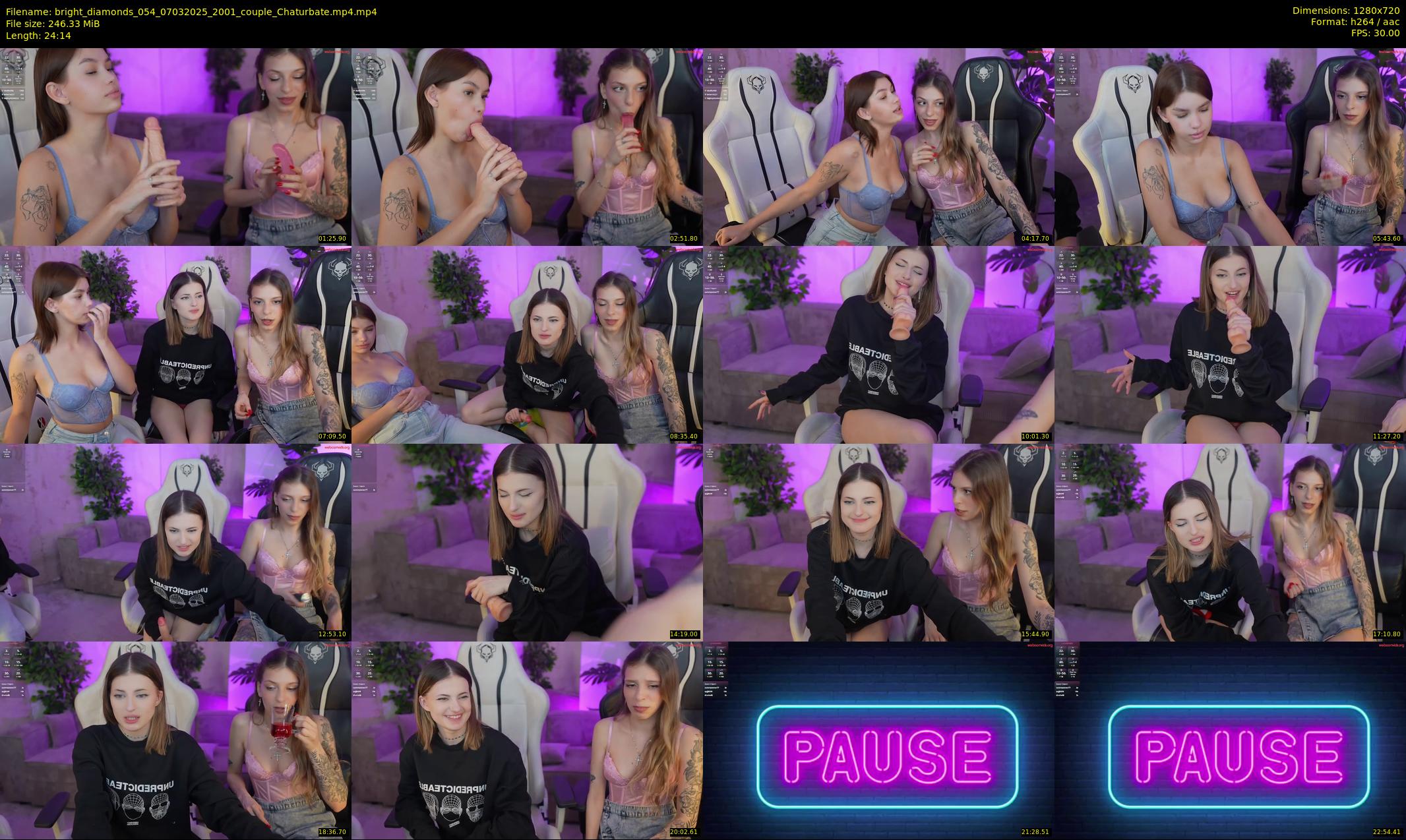 bright_diamonds_054 — 25 minute Chaturbate couple cam show recording, 720p, Mar 7, 2025