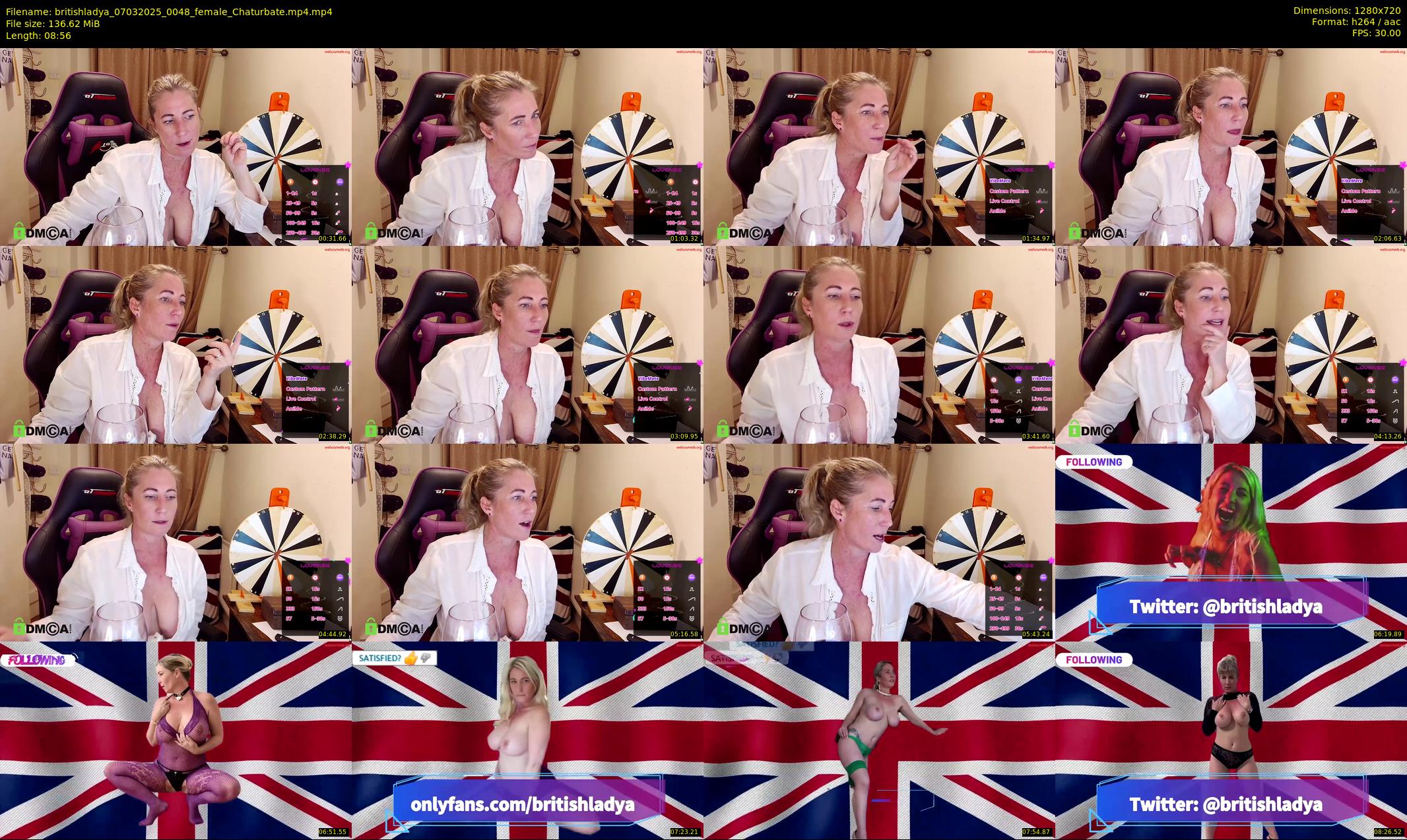 britishladya — 9 minute Chaturbate female cam show recording, 720p, Mar 7, 2025