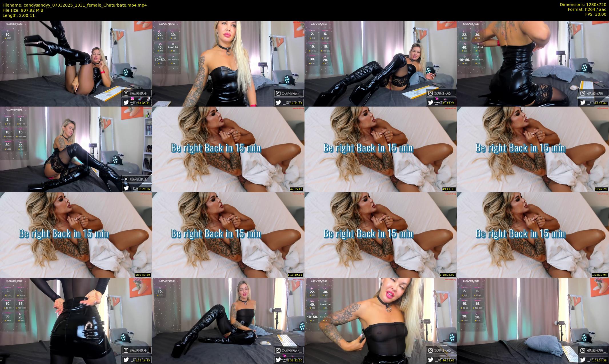 candysandyy — 121 minute Chaturbate female cam show recording, 720p, Mar 7, 2025
