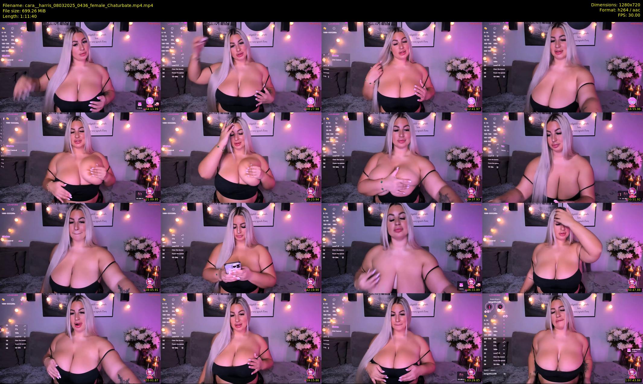 cara__harris — 72 minute Chaturbate female cam show recording, 720p, Mar 8, 2025