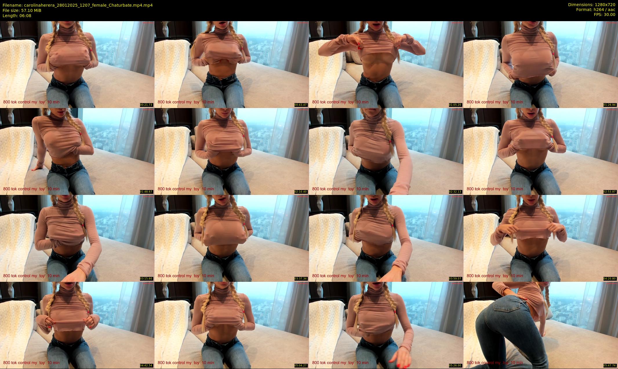 carolinaherera — 7 minute Chaturbate female cam show recording, 720p, Jan 28, 2025