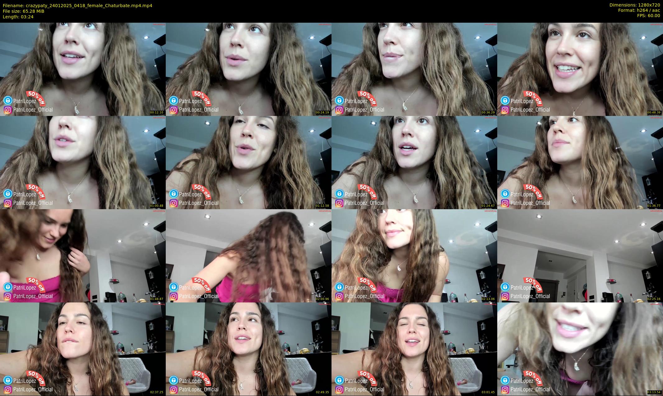 crazypaty — 4 minute Chaturbate female cam show recording, 720p, Jan 24, 2025