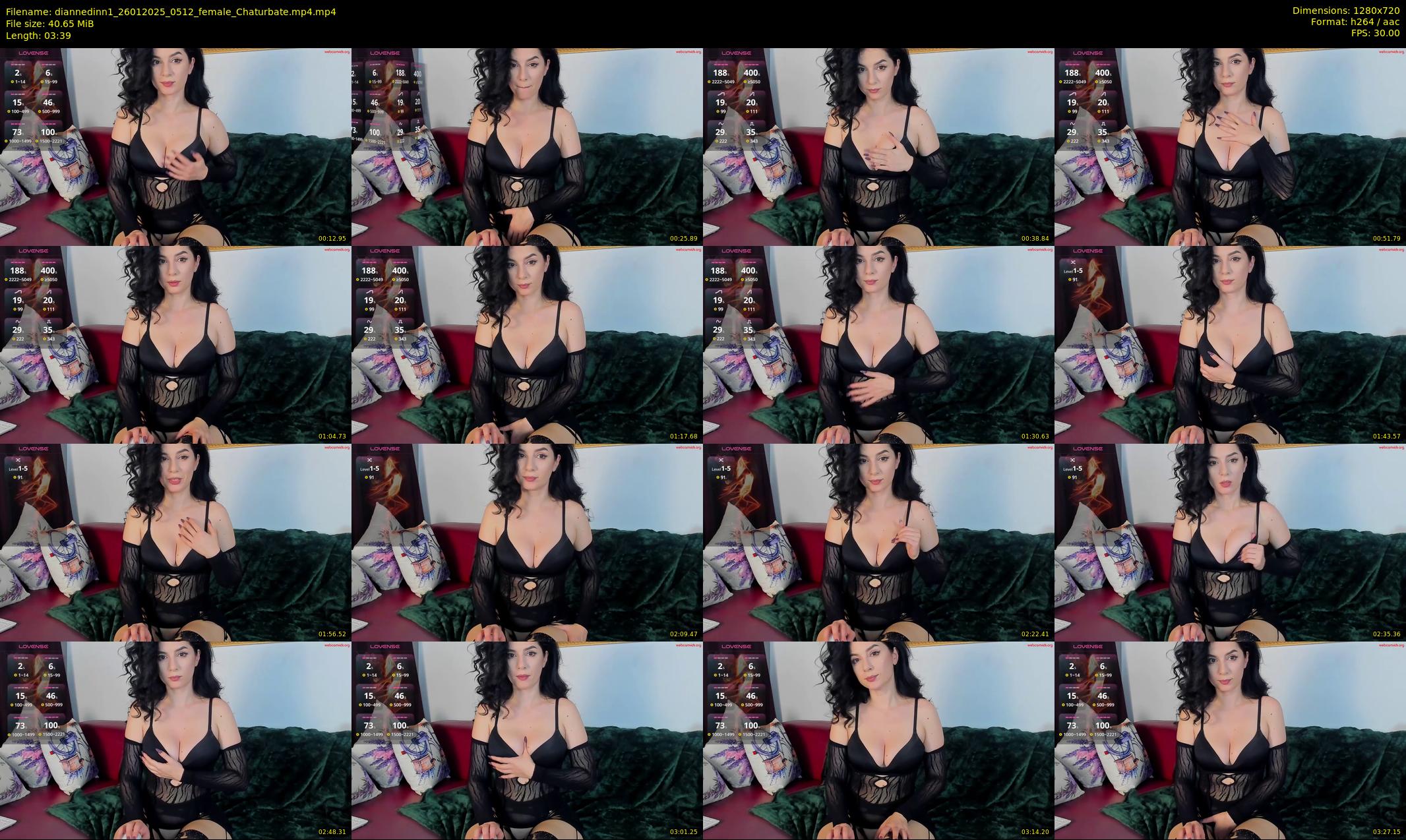diannedinn1 — 4 minute Chaturbate female cam show recording, 720p, Jan 26, 2025