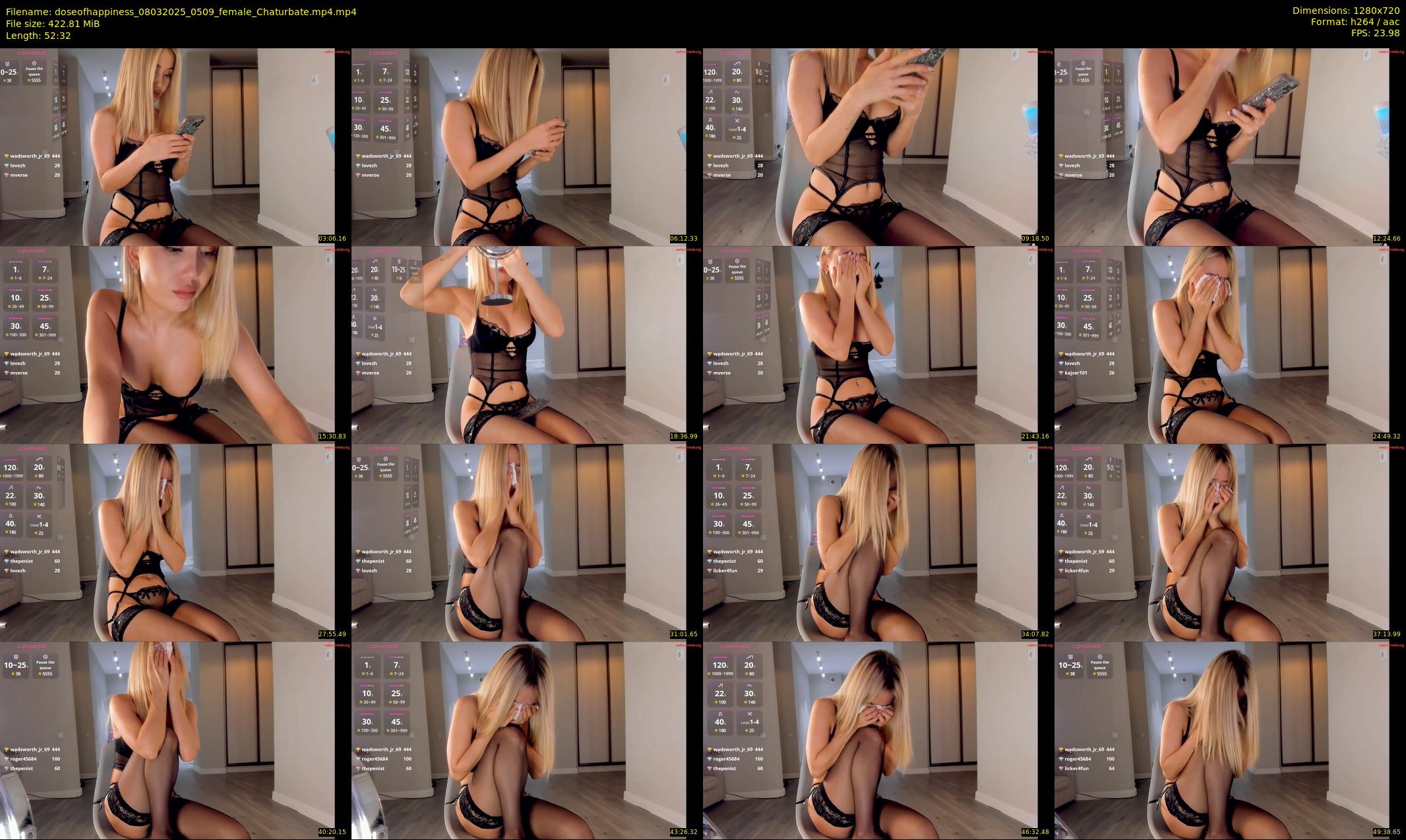 doseofhappiness — 53 minute Chaturbate female cam show recording, 720p, Mar 8, 2025