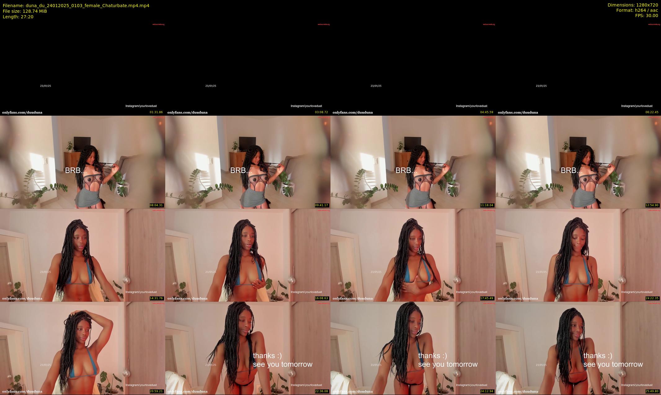duna_du — 28 minute Chaturbate female cam show recording, 720p, Jan 24, 2025
