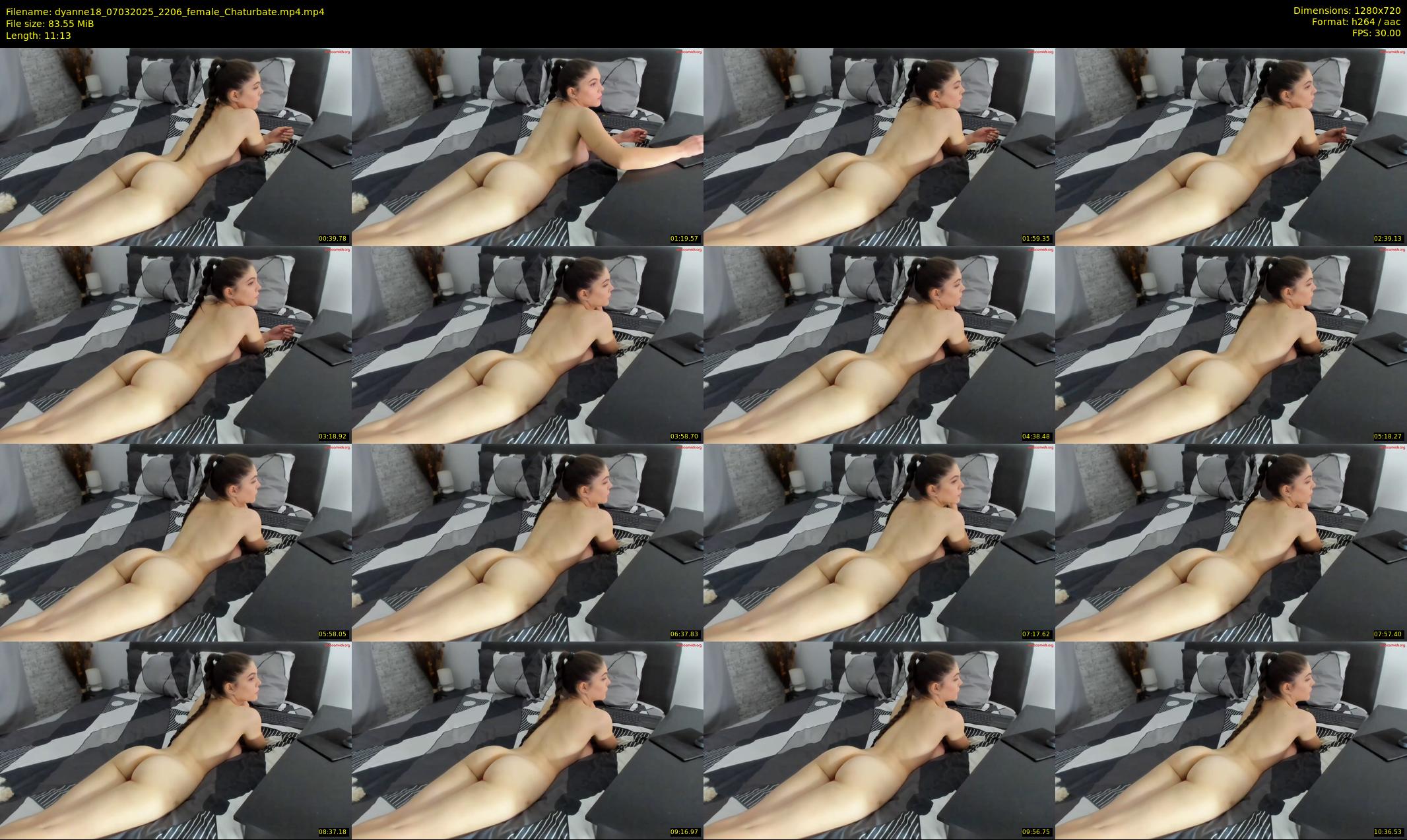 dyanne18 — 12 minute Chaturbate female cam show recording, 720p, Mar 7, 2025