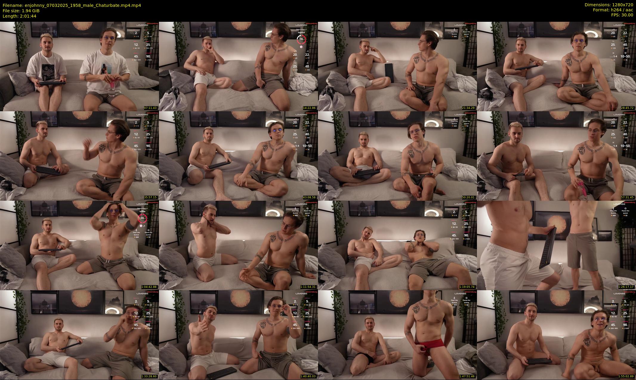 enjohnny — 122 minute Chaturbate male cam show recording, 720p, Mar 7, 2025