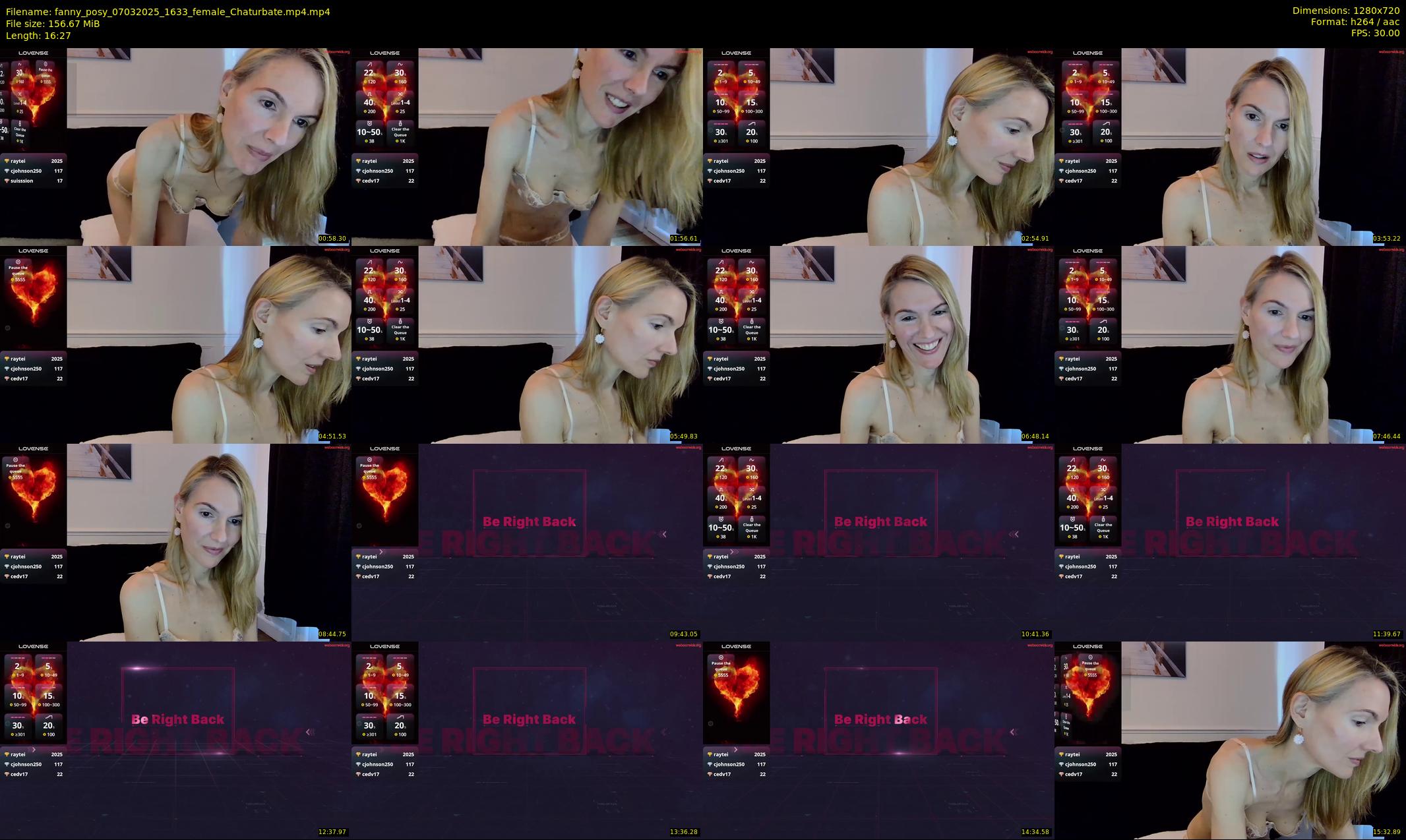 fanny_posy — 17 minute Chaturbate female cam show recording, 720p, Mar 7, 2025