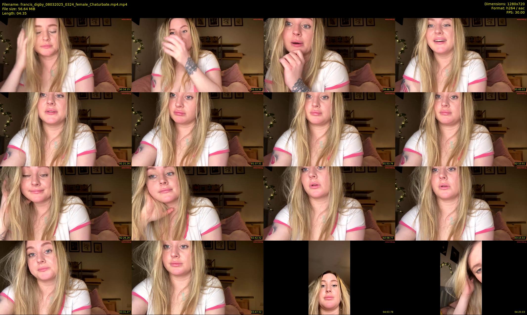 francis_digby — 5 minute Chaturbate female cam show recording, 720p, Mar 8, 2025