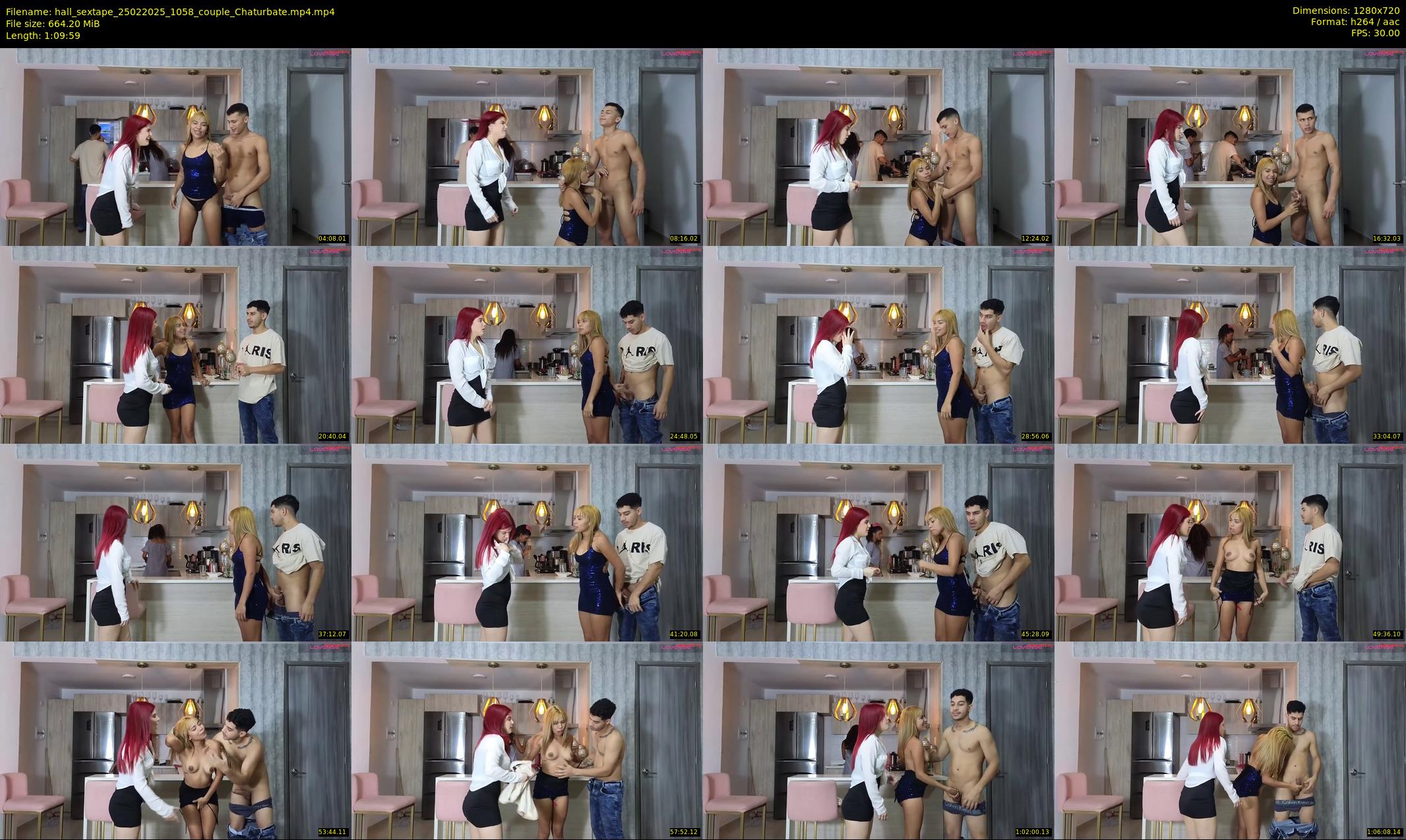 hall_sextape — 70 minute Chaturbate couple cam show recording, 720p, Feb 25, 2025