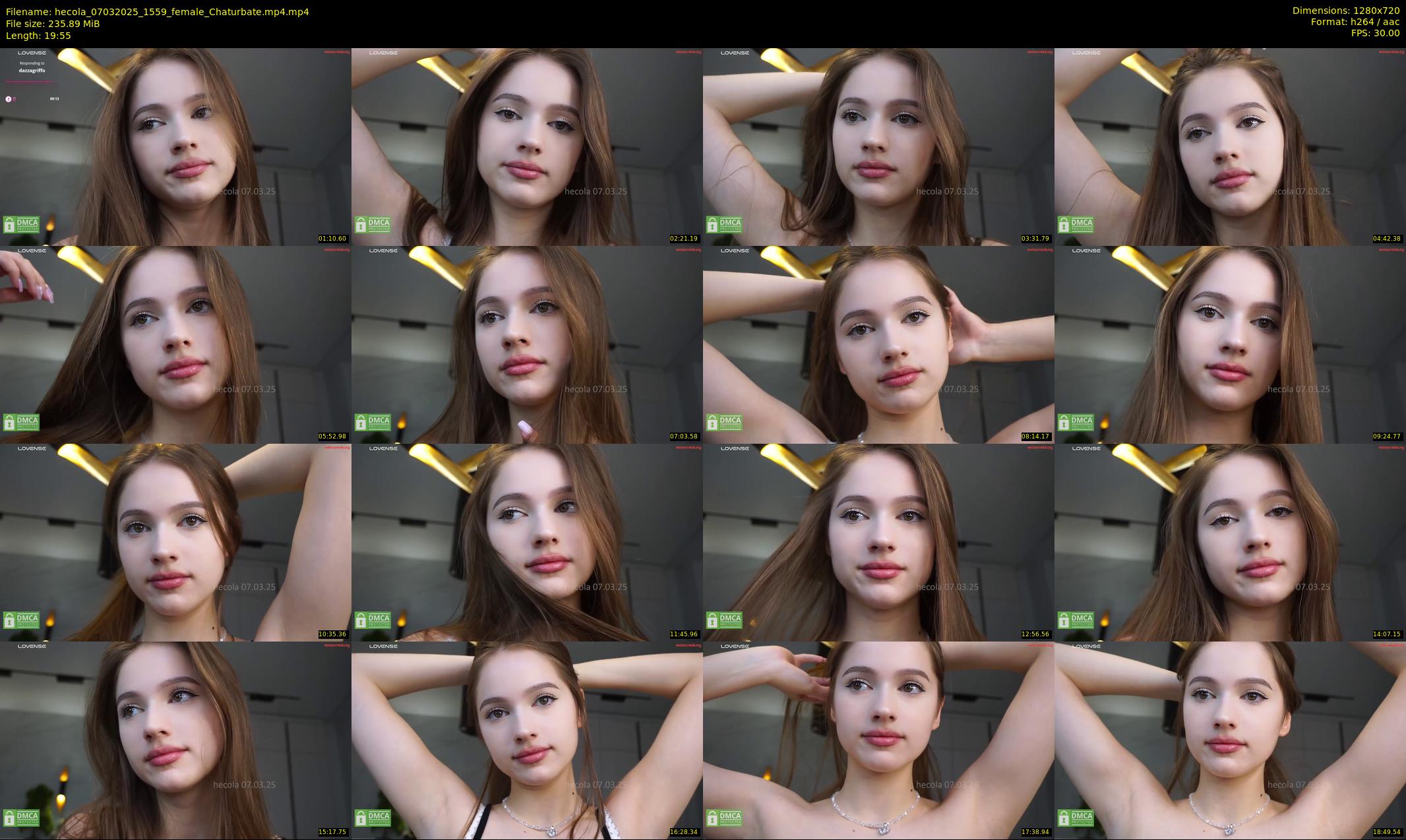 hecola — 20 minute Chaturbate female cam show recording, 720p, Mar 7, 2025