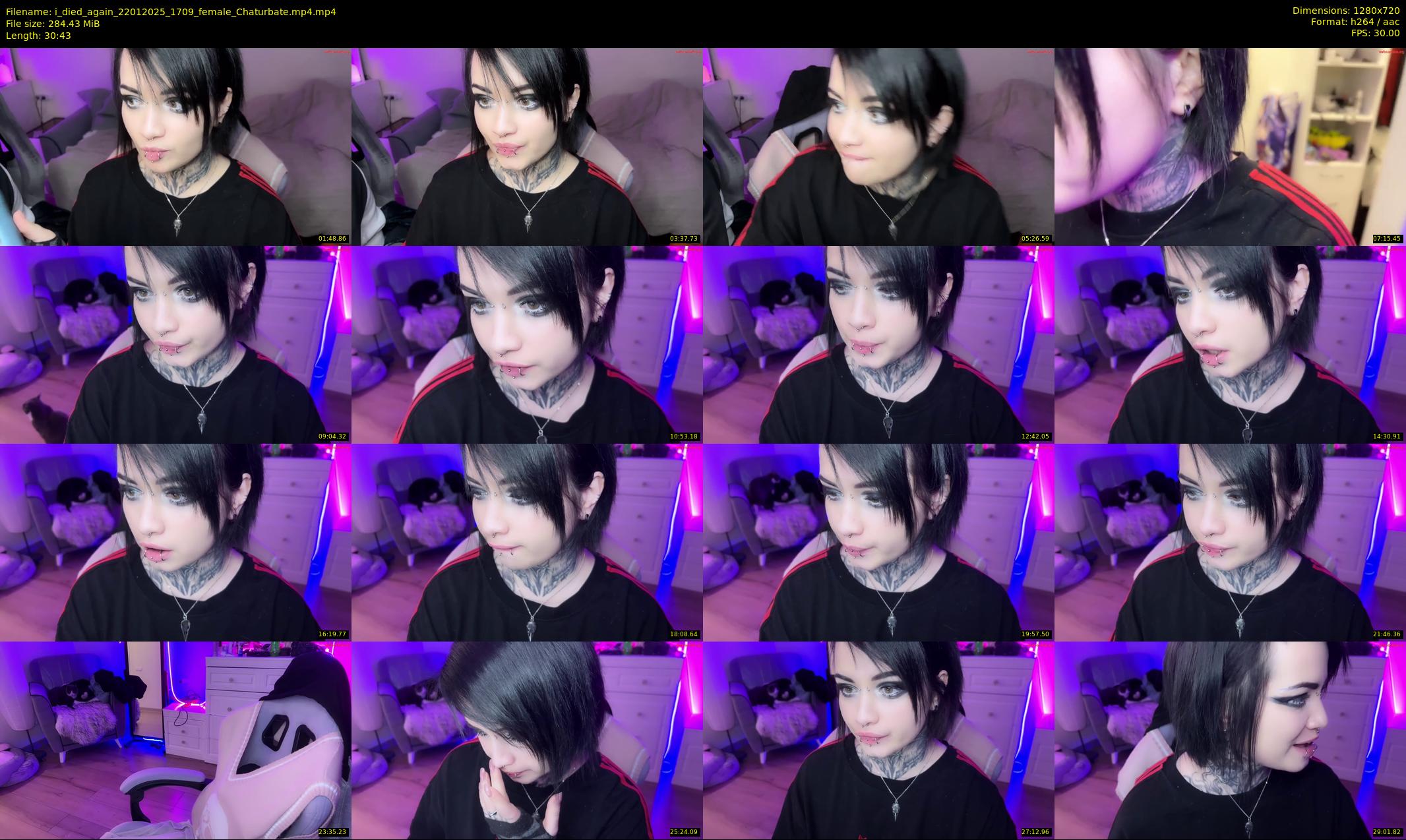 i_died_again — 31 minute Chaturbate female cam show recording, 720p, Jan 22, 2025