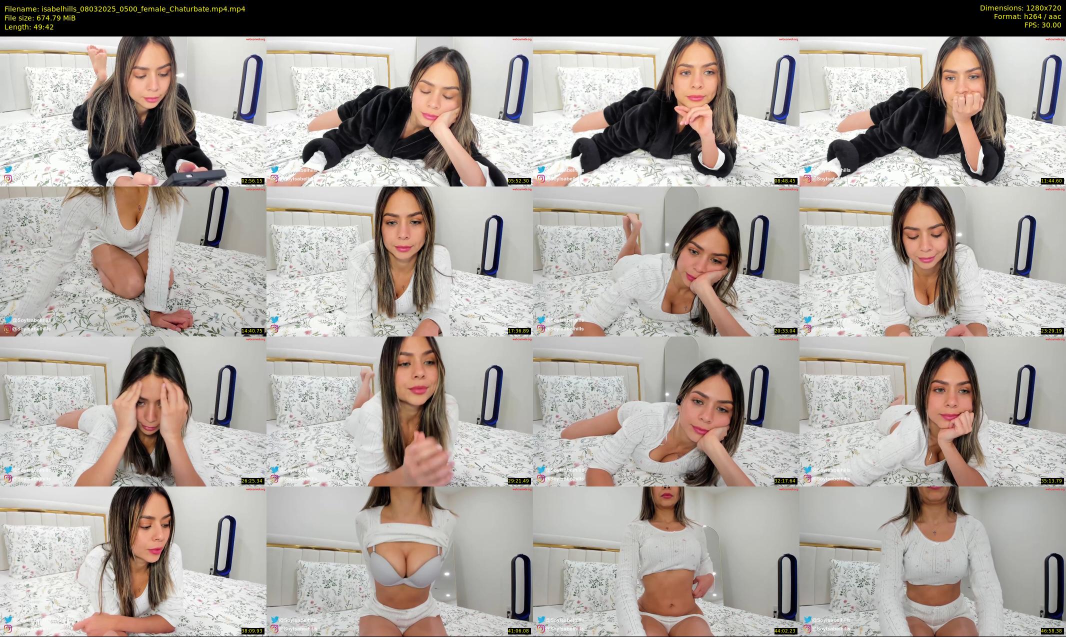 isabelhills — 50 minute Chaturbate female cam show recording, 720p, Mar 8, 2025
