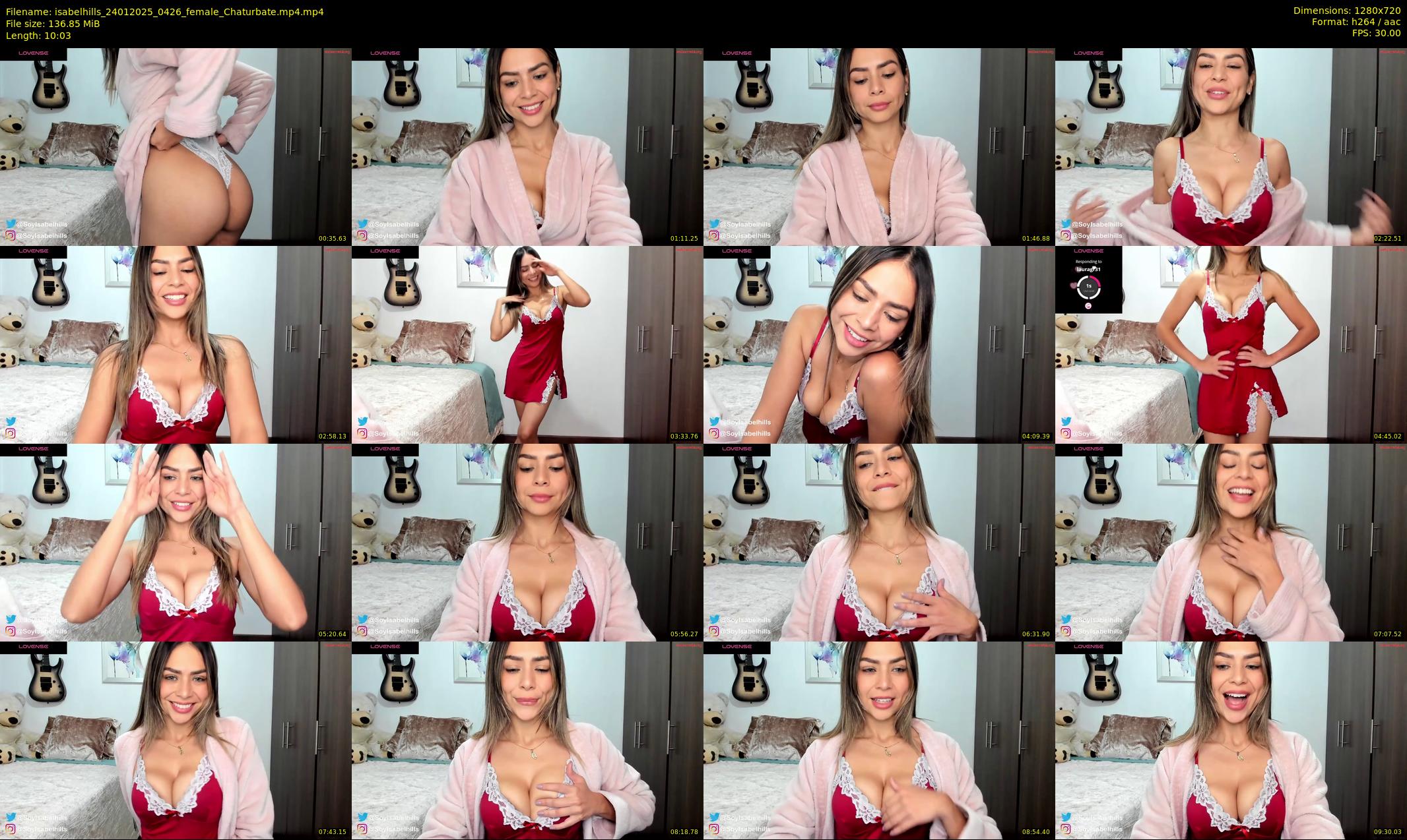 isabelhills — 11 minute Chaturbate female cam show recording, 720p, Jan 24, 2025