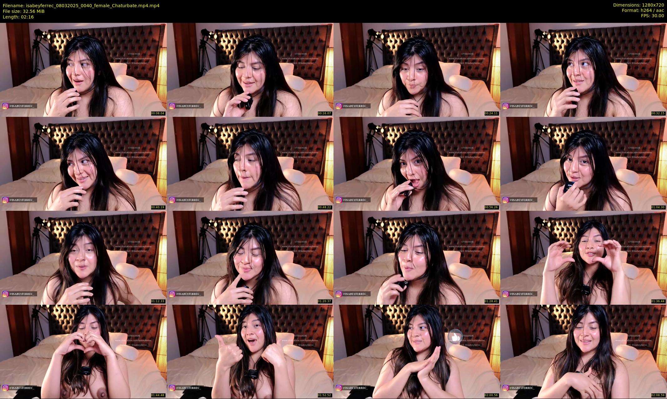 isabeyferrec — 3 minute Chaturbate female cam show recording, 720p, Mar 8, 2025