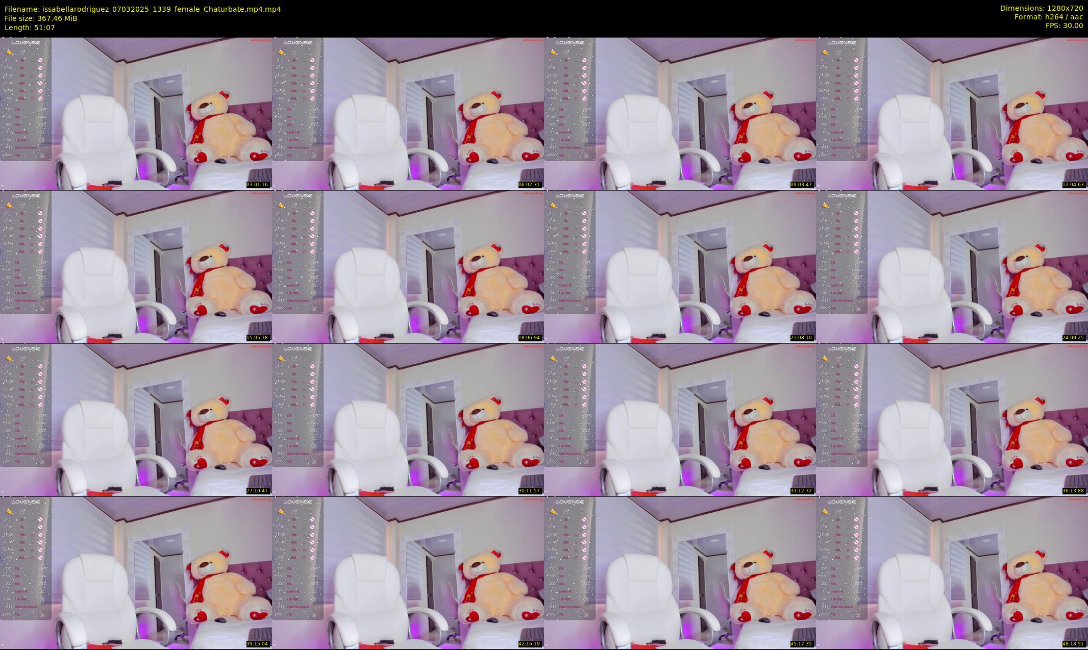 issabellarodriguez — 52 minute Chaturbate female cam show recording, 720p, Mar 7, 2025