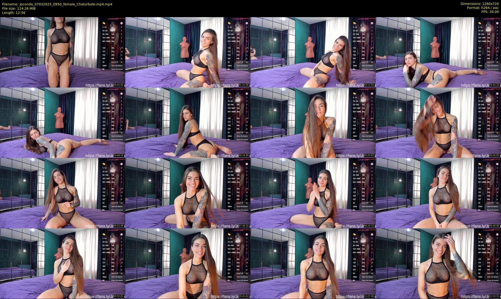 joconda — 13 minute Chaturbate female cam show recording, 720p, Mar 7, 2025