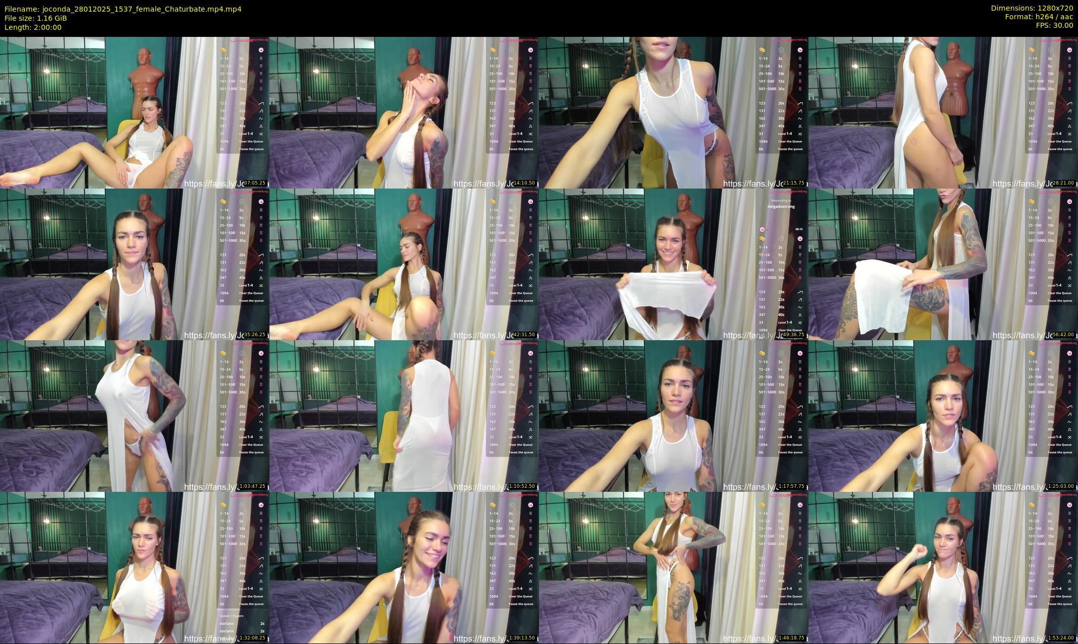 joconda — 120 minute Chaturbate female cam show recording, 720p, Jan 28, 2025
