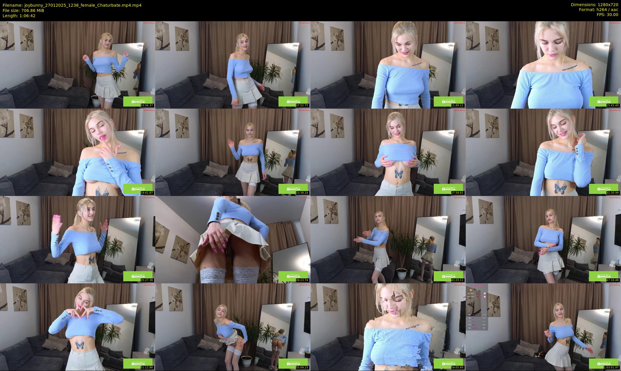 joybunny — 67 minute Chaturbate female cam show recording, 720p, Jan 27, 2025