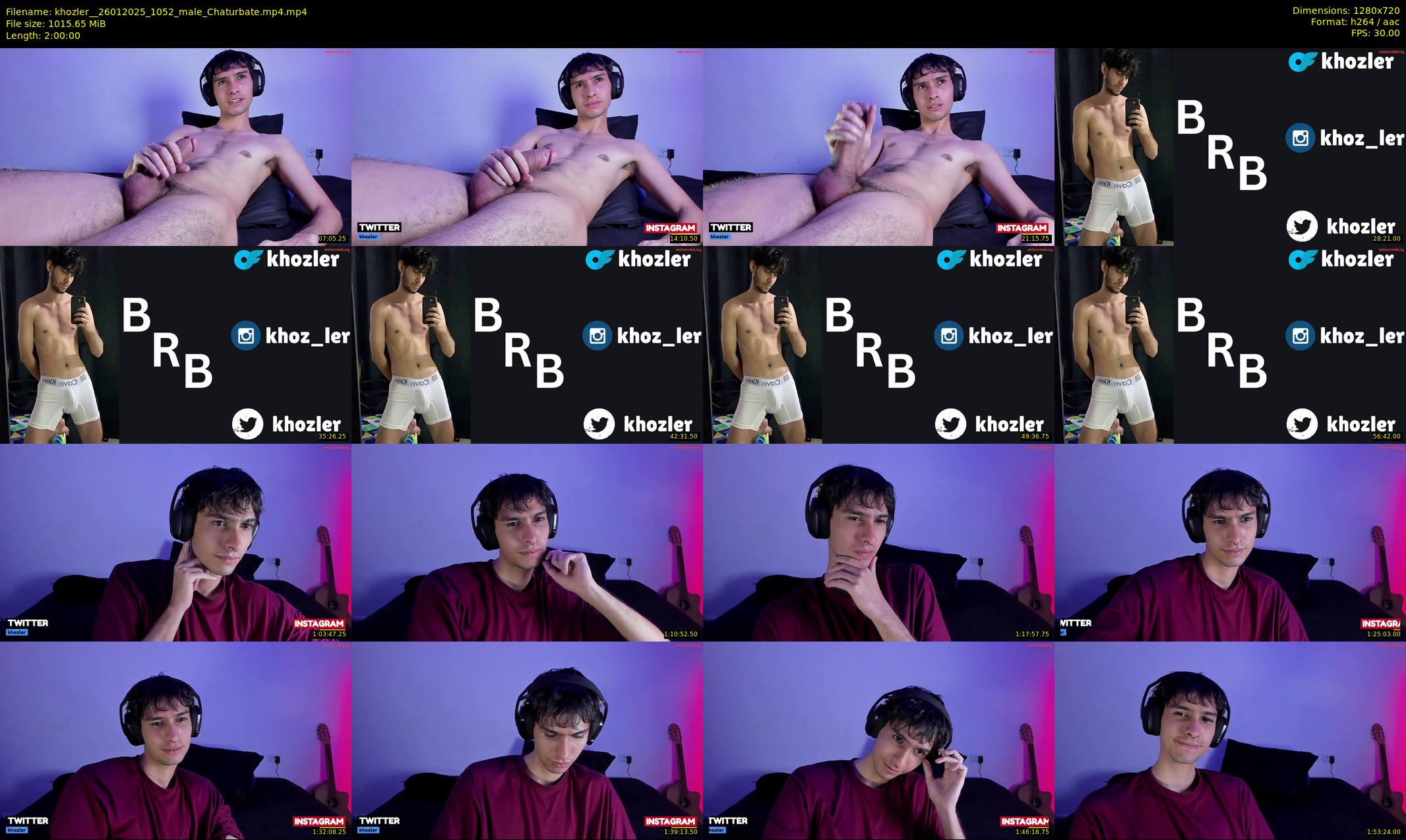 khozler_ — 120 minute Chaturbate male cam show recording, 720p, Jan 26, 2025