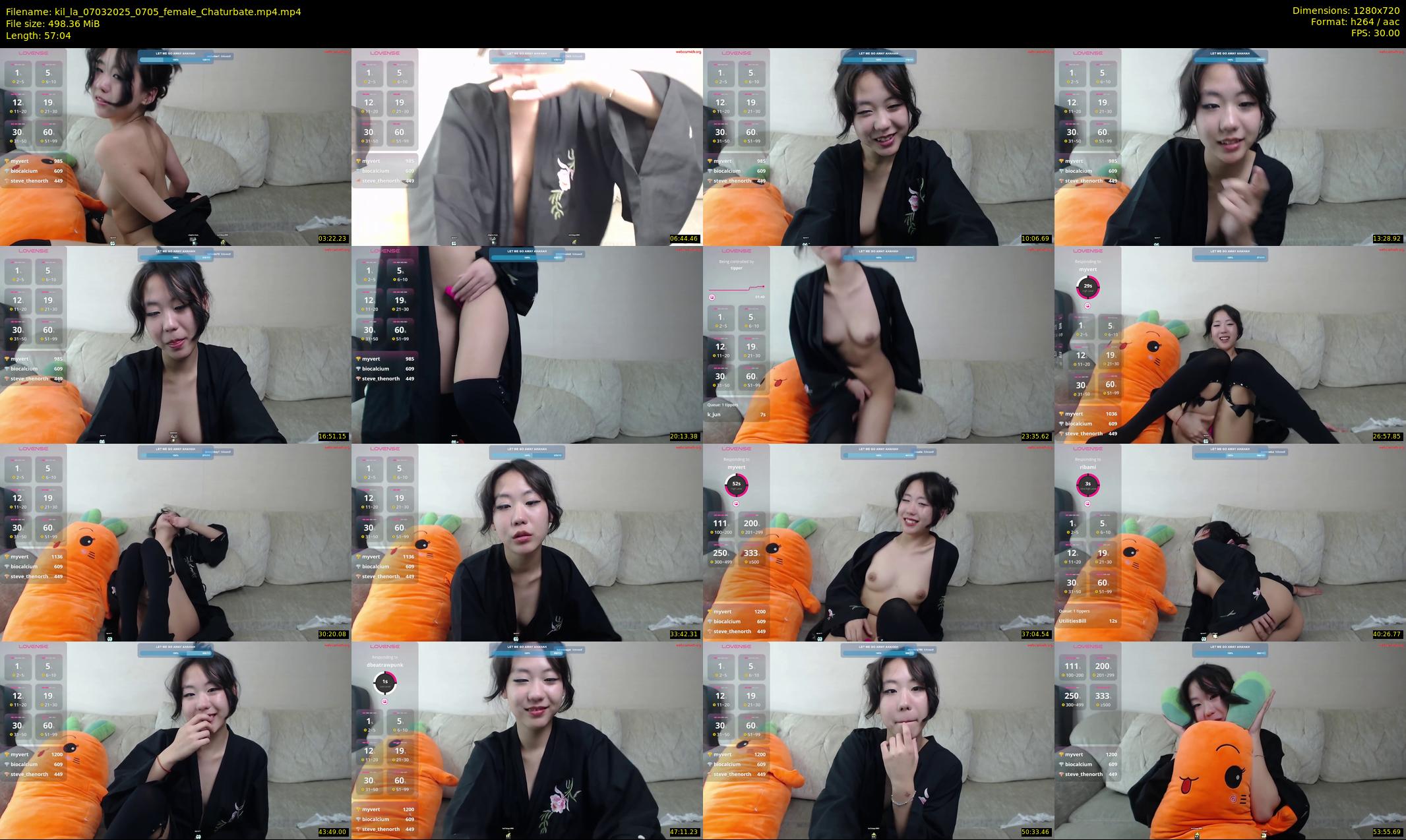 kil_la — 58 minute Chaturbate female cam show recording, 720p, Mar 7, 2025