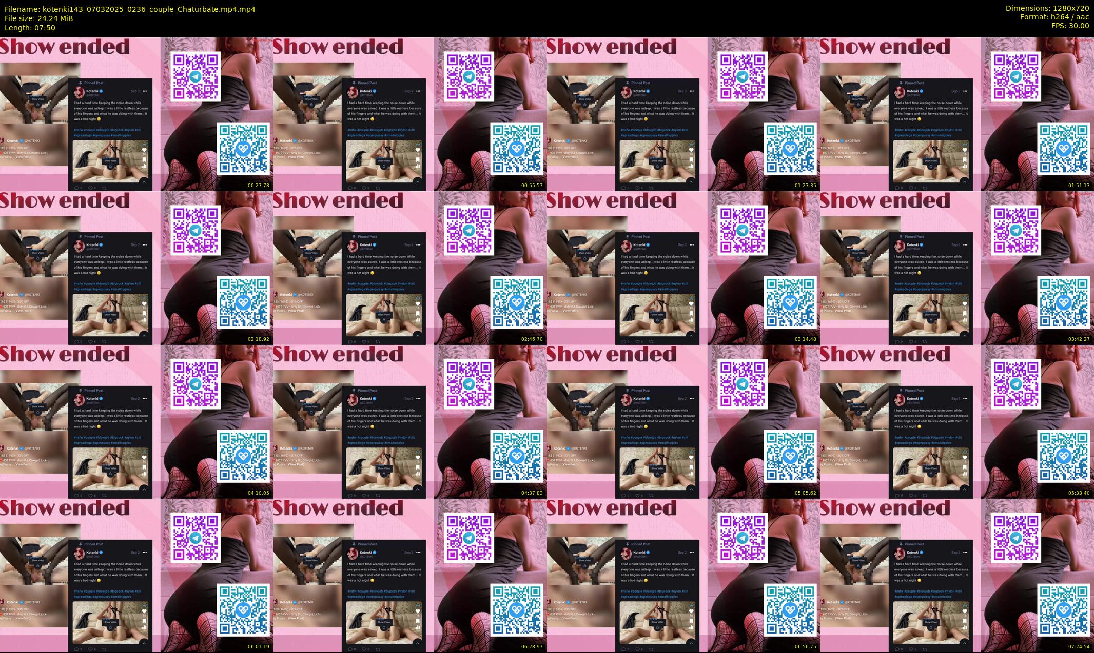kotenki143 — 8 minute Chaturbate couple cam show recording, 720p, Mar 7, 2025
