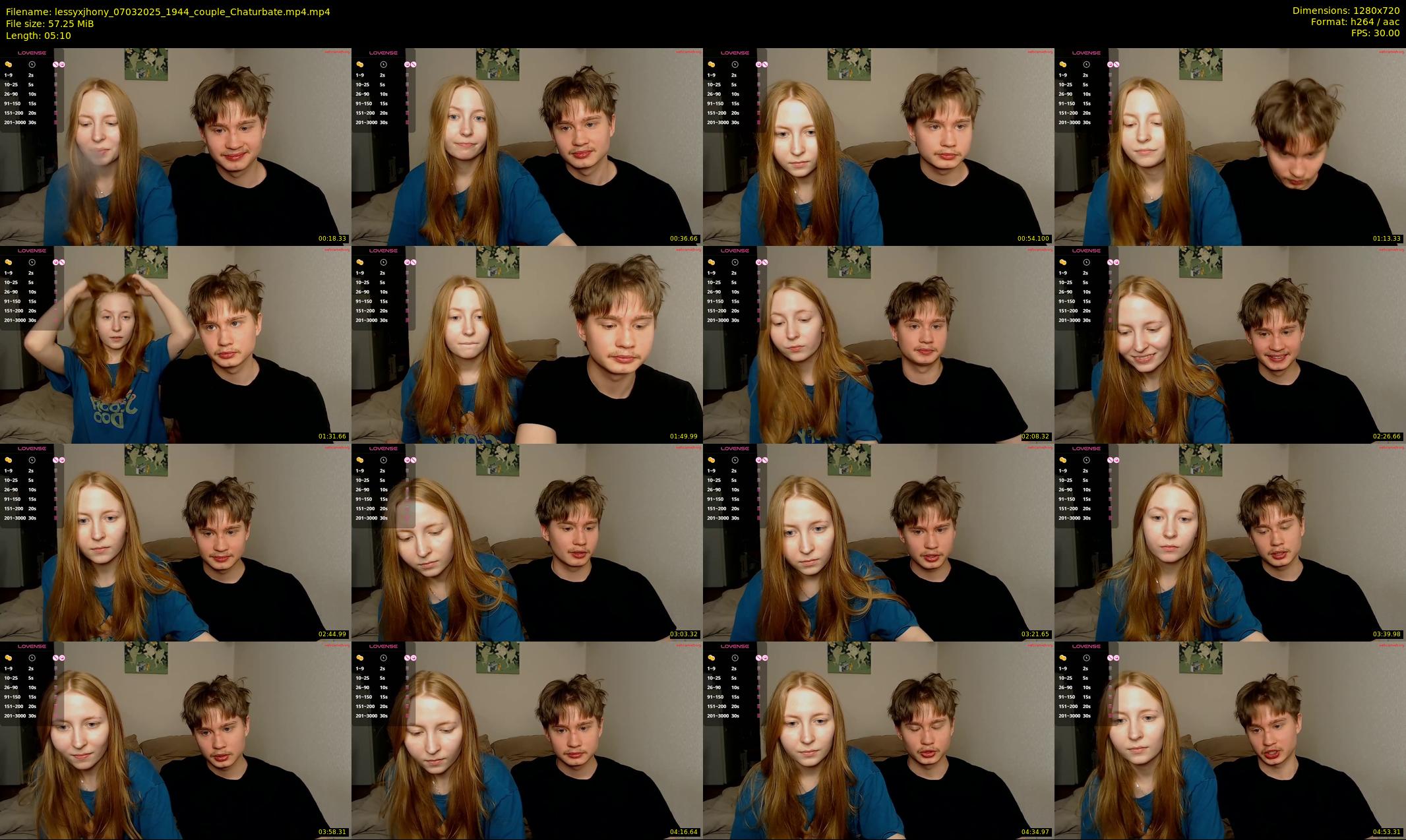 lessyxjhony — 6 minute Chaturbate couple cam show recording, 720p, Mar 7, 2025