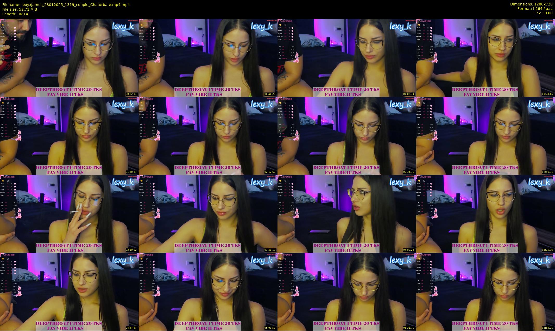lexyxjames — 7 minute Chaturbate couple cam show recording, 720p, Jan 28, 2025