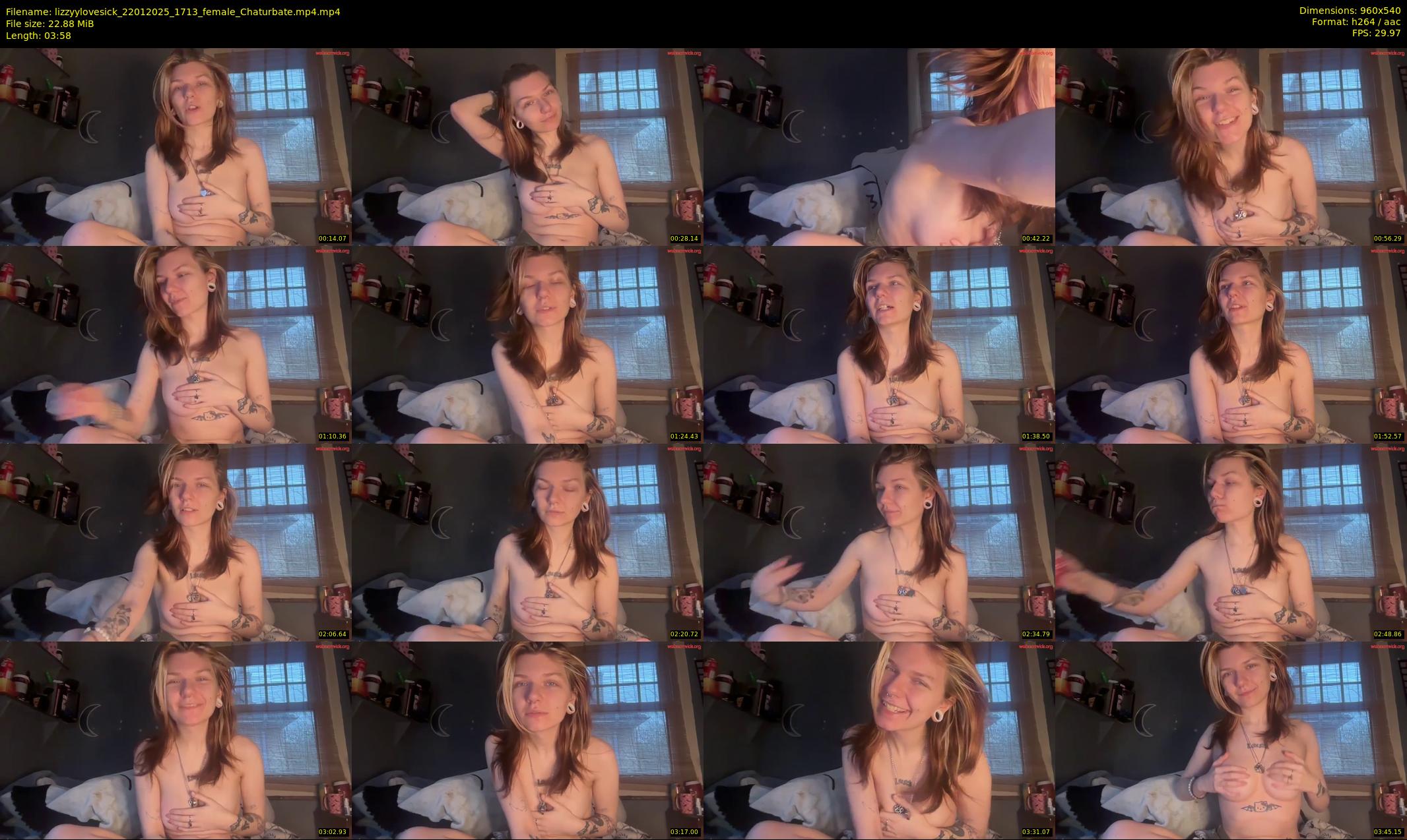 lizzyylovesick — 4 minute Chaturbate female cam show recording, 480p, Jan 22, 2025
