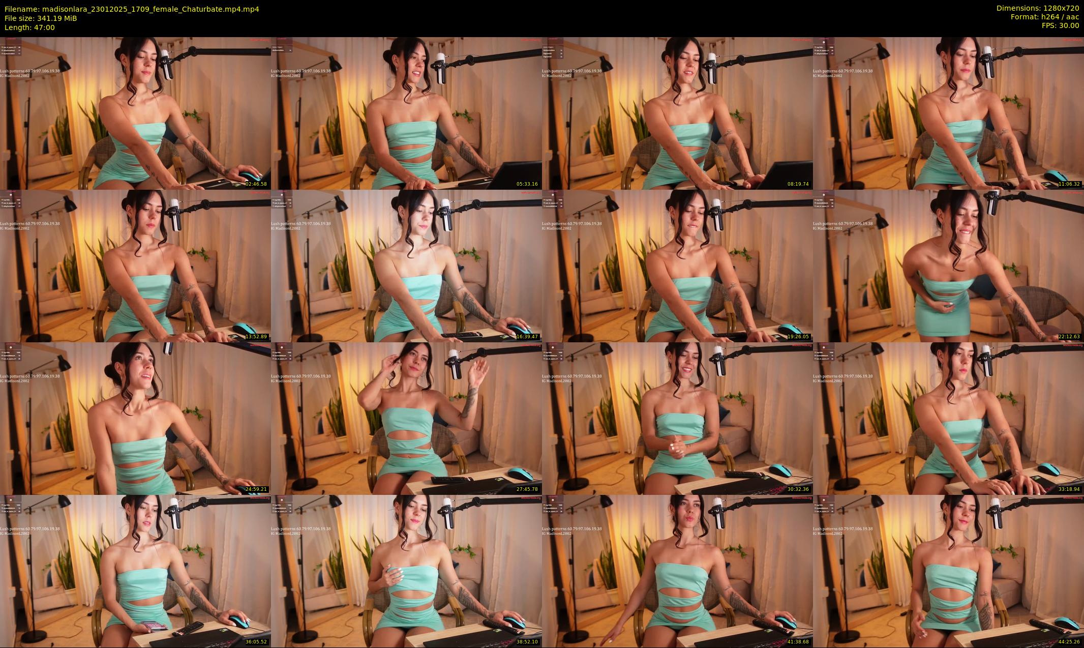 madisonlara — 47 minute Chaturbate female cam show recording, 720p, Jan 23, 2025
