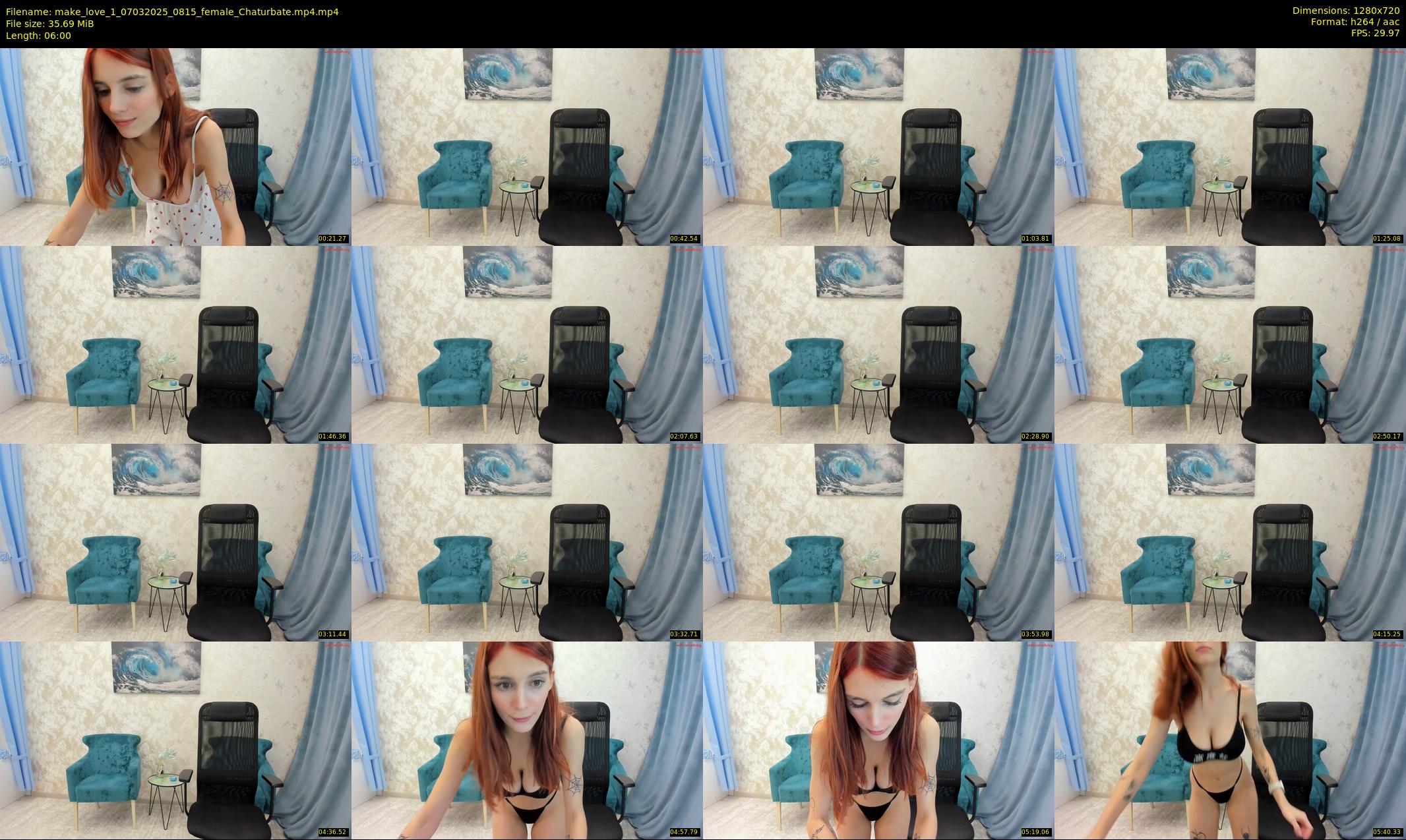 make_love_1 — 6 minute Chaturbate female cam show recording, 720p, Mar 7, 2025