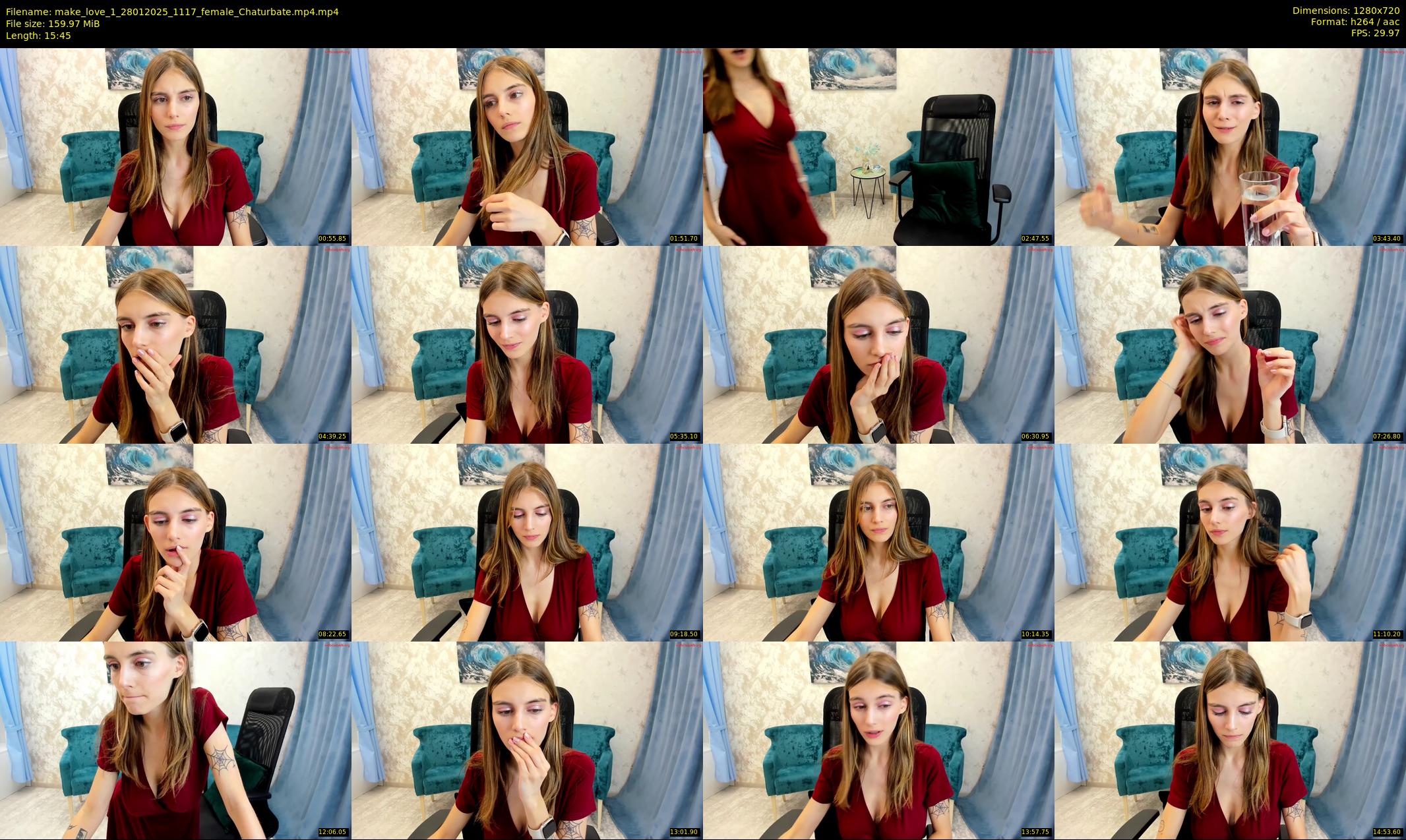 make_love_1 — 16 minute Chaturbate female cam show recording, 720p, Jan 28, 2025