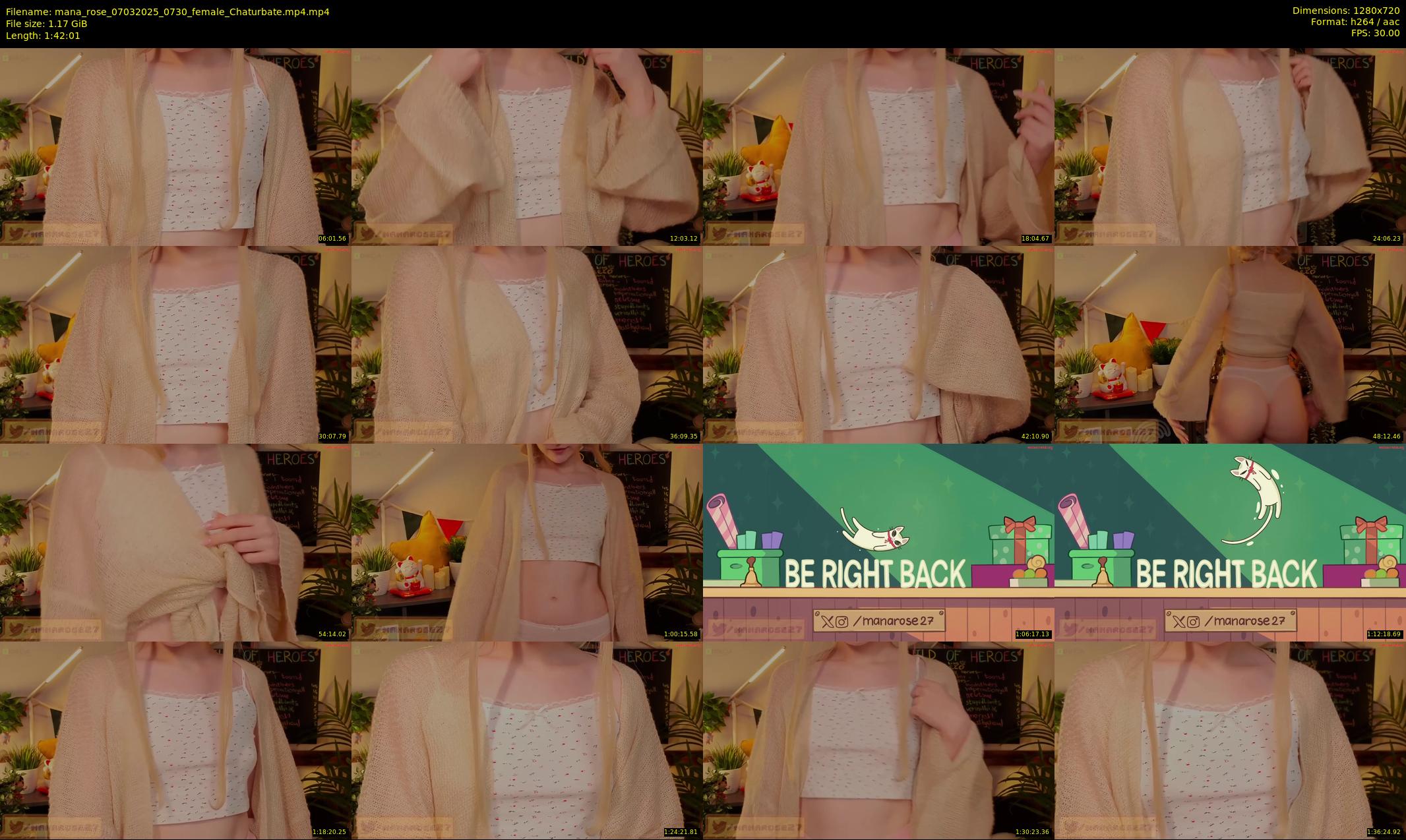 mana_rose — 103 minute Chaturbate female cam show recording, 720p, Mar 7, 2025