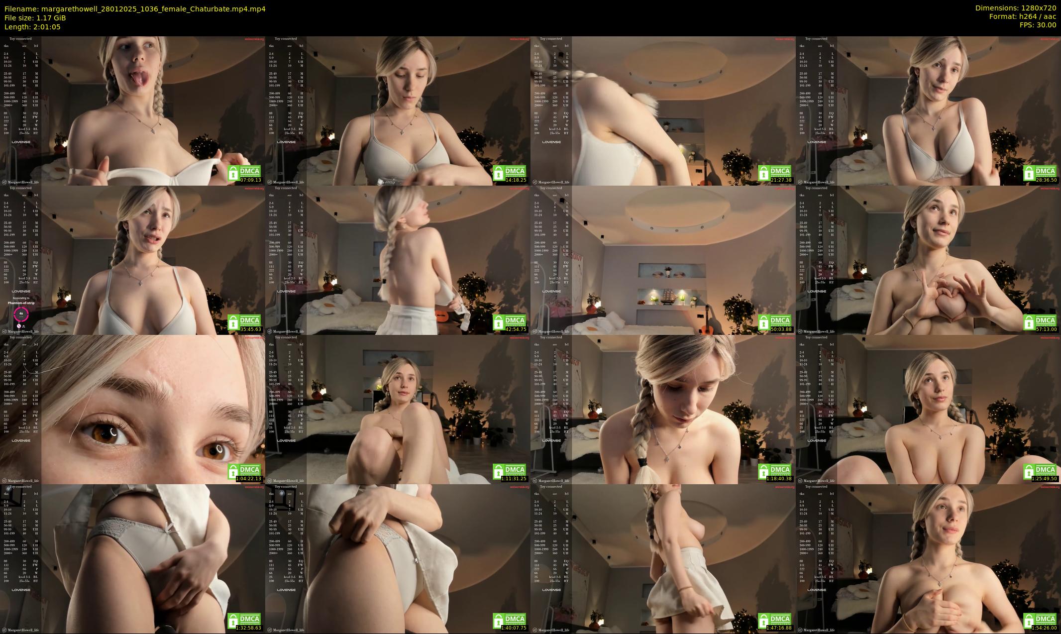 margarethowell — 122 minute Chaturbate female cam show recording, 720p, Jan 28, 2025